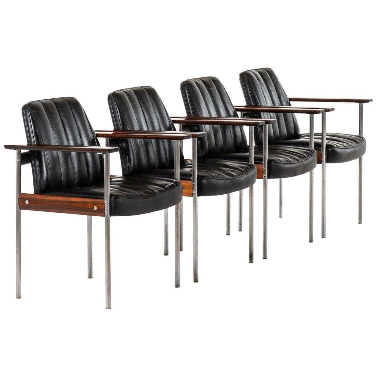 Sven Ivar Dysthe Armchairs Model 1001 Produced By Dokka Møbler In Norway