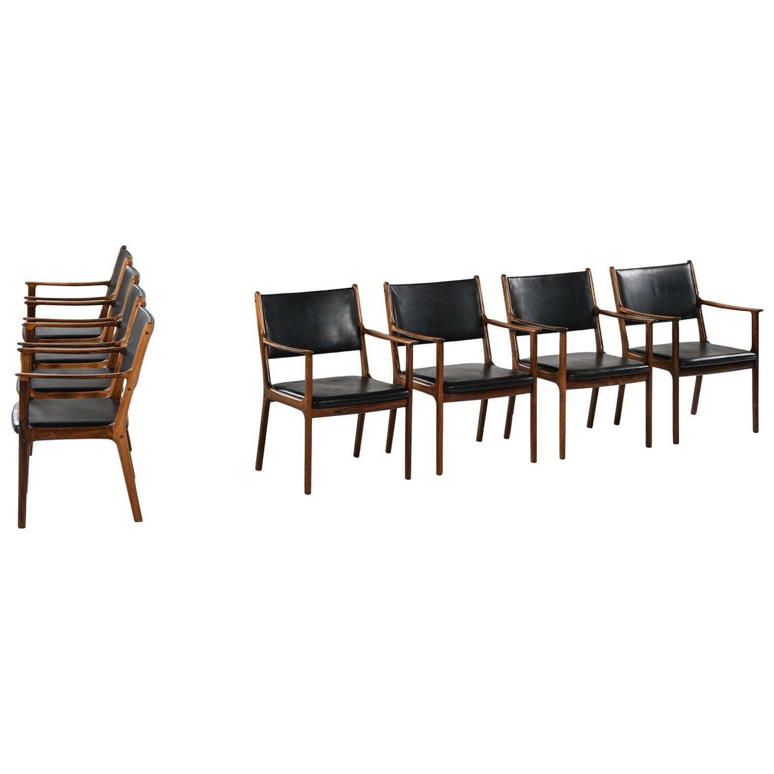 Ole Wanscher Armchairs Model Pj412 Produced By P. Jeppesens Møbelfabrik