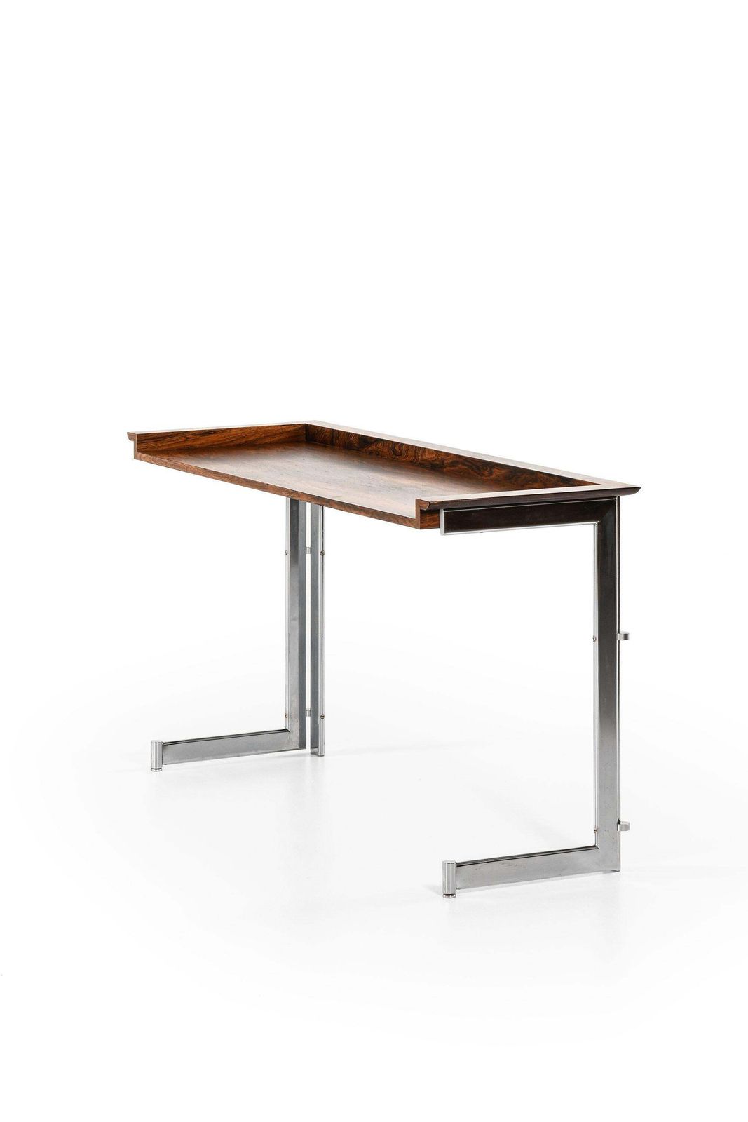 Side Table In Rosewood And Chromed Steel By Jan Lunde Knudsen, 1960's photo furniture