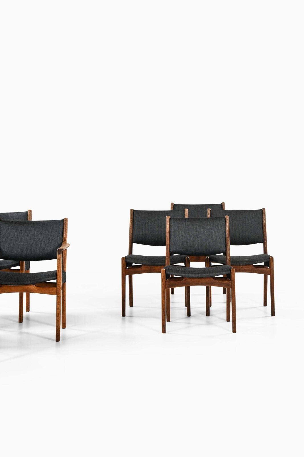 Hans Wegner Dining Chairs By Cabinetmaker Johannes Hansen In Denmark photo for sale