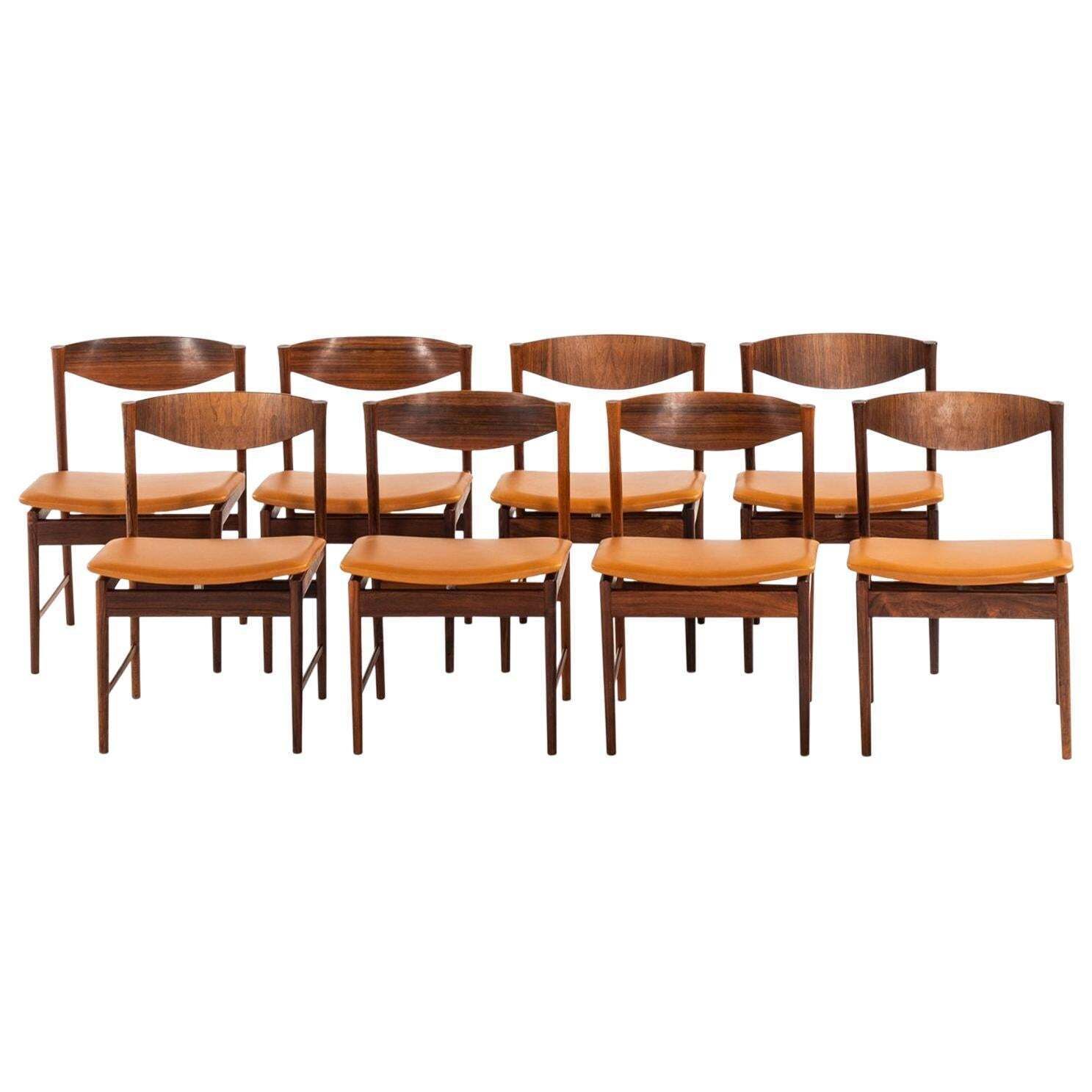 Ib Kofod Larsen Dining Chairs Produced By Seffle Möbelfabrik In Sweden