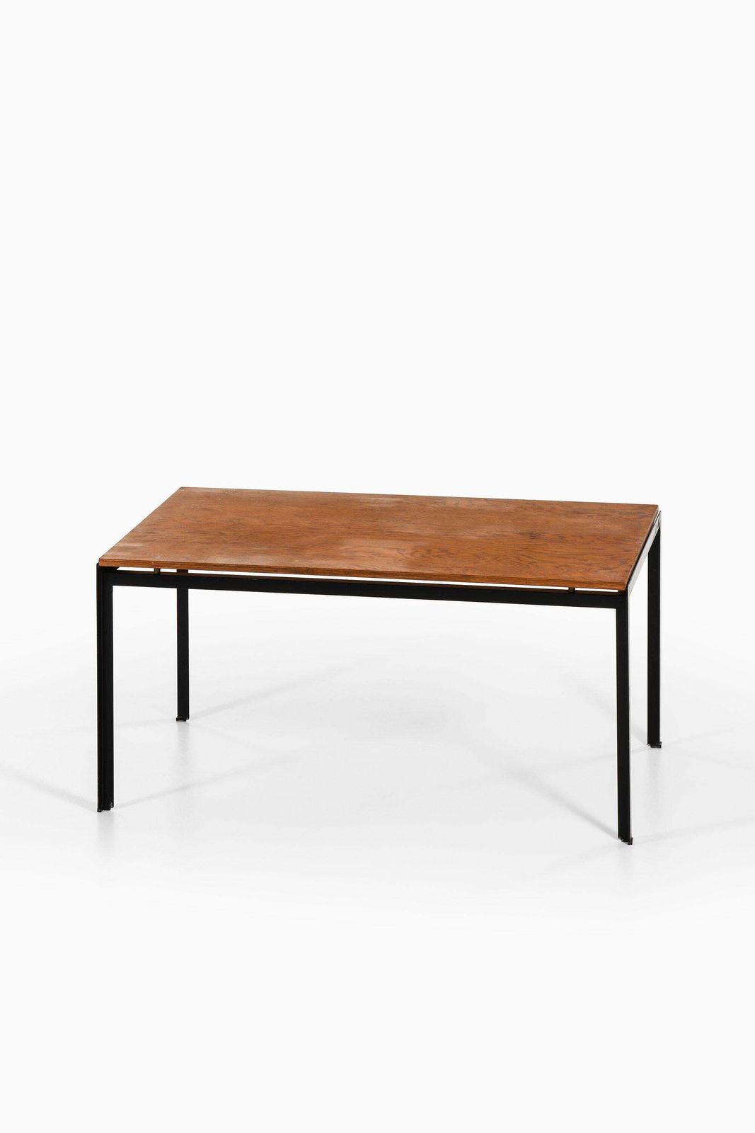 Academy Table In Black Lacquered Steel And Pine By Poul Kjærholm, 1950's photo furniture