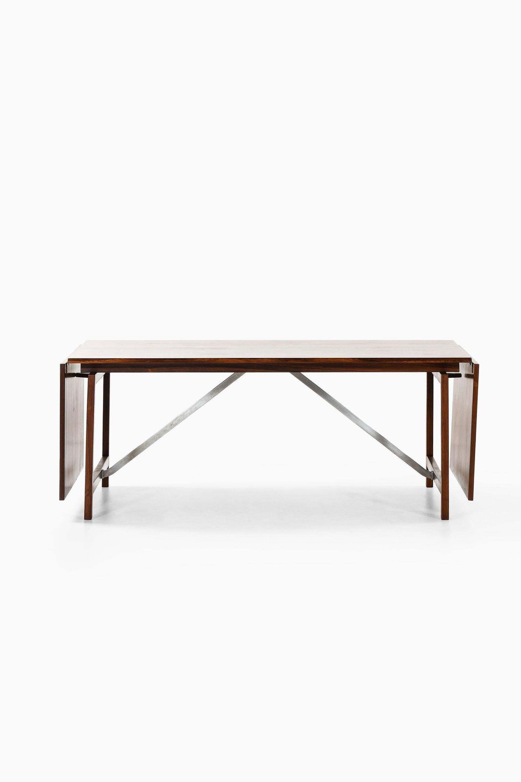 Dining Table In Rosewood And Steel By Hans Wegner, 1960s photo for sale