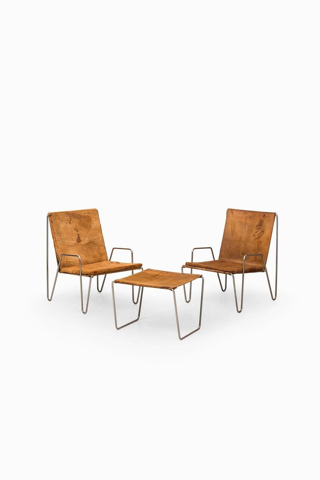 Verner Panton Easy Chairs With Stool Model Bachelor By Fritz Hansen In Denmark photo buy