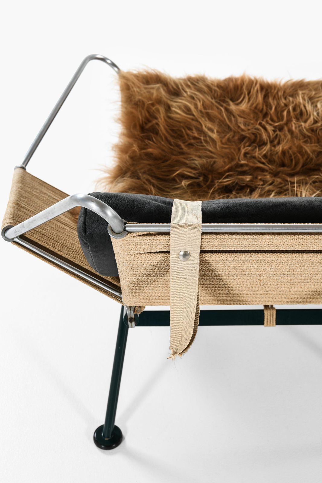 Lounge Chair In Metal And Sheepskin By Hans Wegner, 1960s photo 33549.0