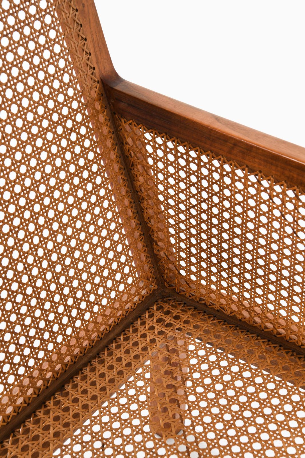 Sofa In Walnut, Cane And Original Leather By Bernt Petersen, 1964 photo vinterior
