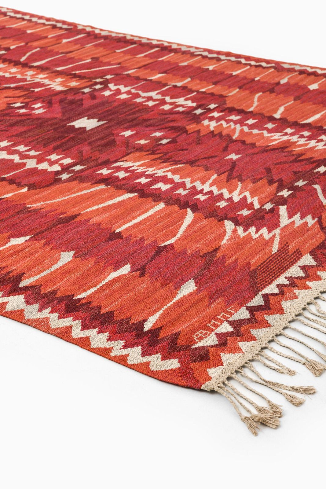 Barbro Nilsson Carpet ‘Strålblomman Röd’ Produced By Märta Måås Fjetterström Ab photo vintage