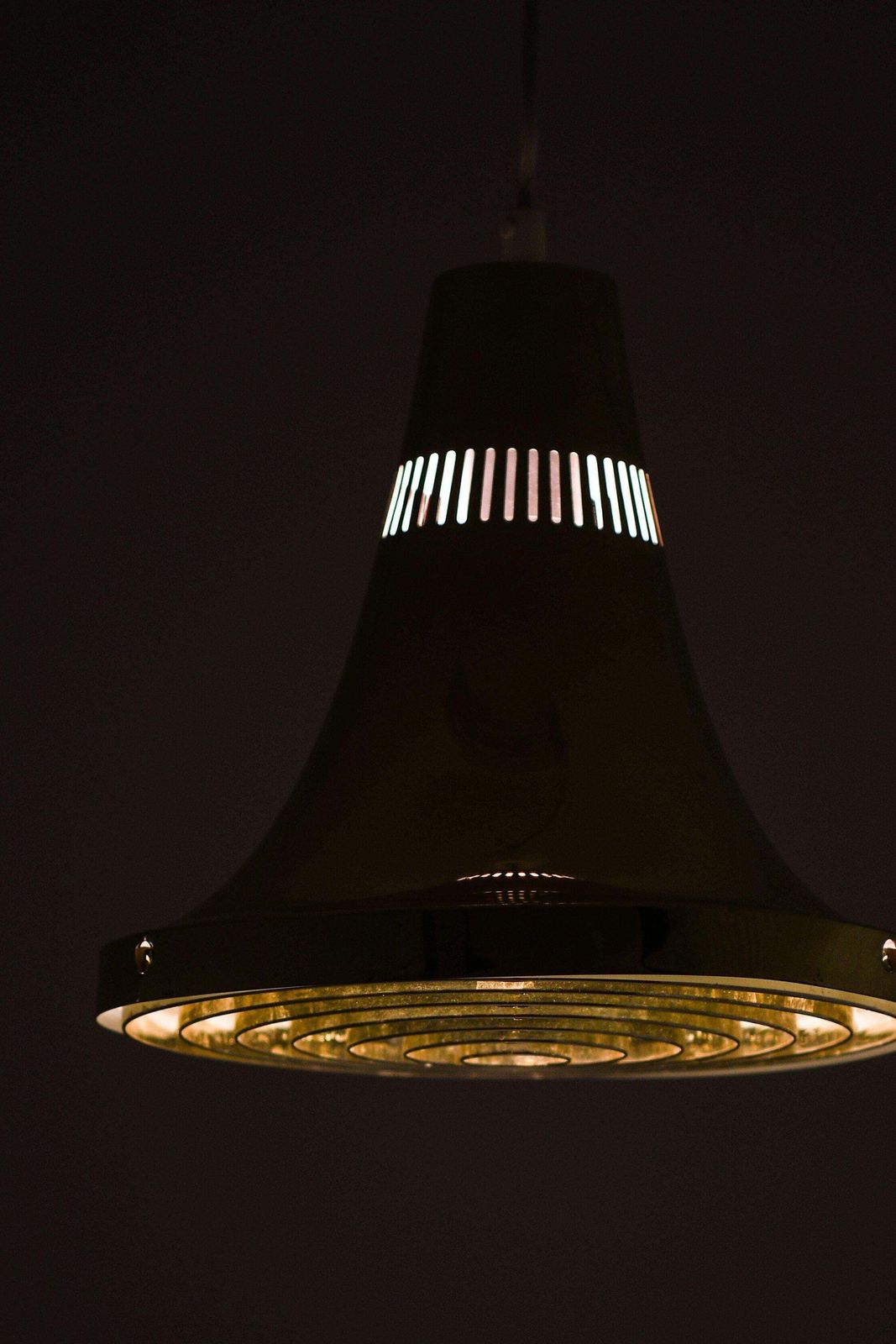 Ceiling Lamp In Brass By Hans Agne Jakobsson, 1960's photo for sale