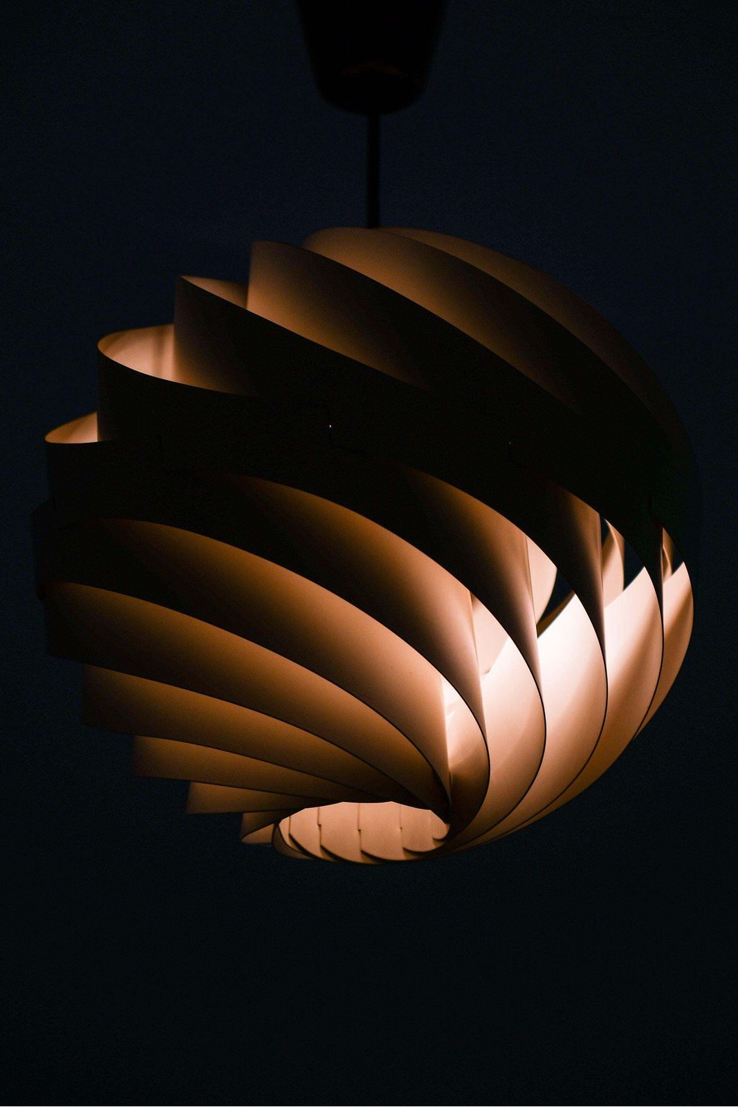 Ceiling Lamp In Gray Lacquered Metal By Louis Weisdorf, 1950’s photo vintage