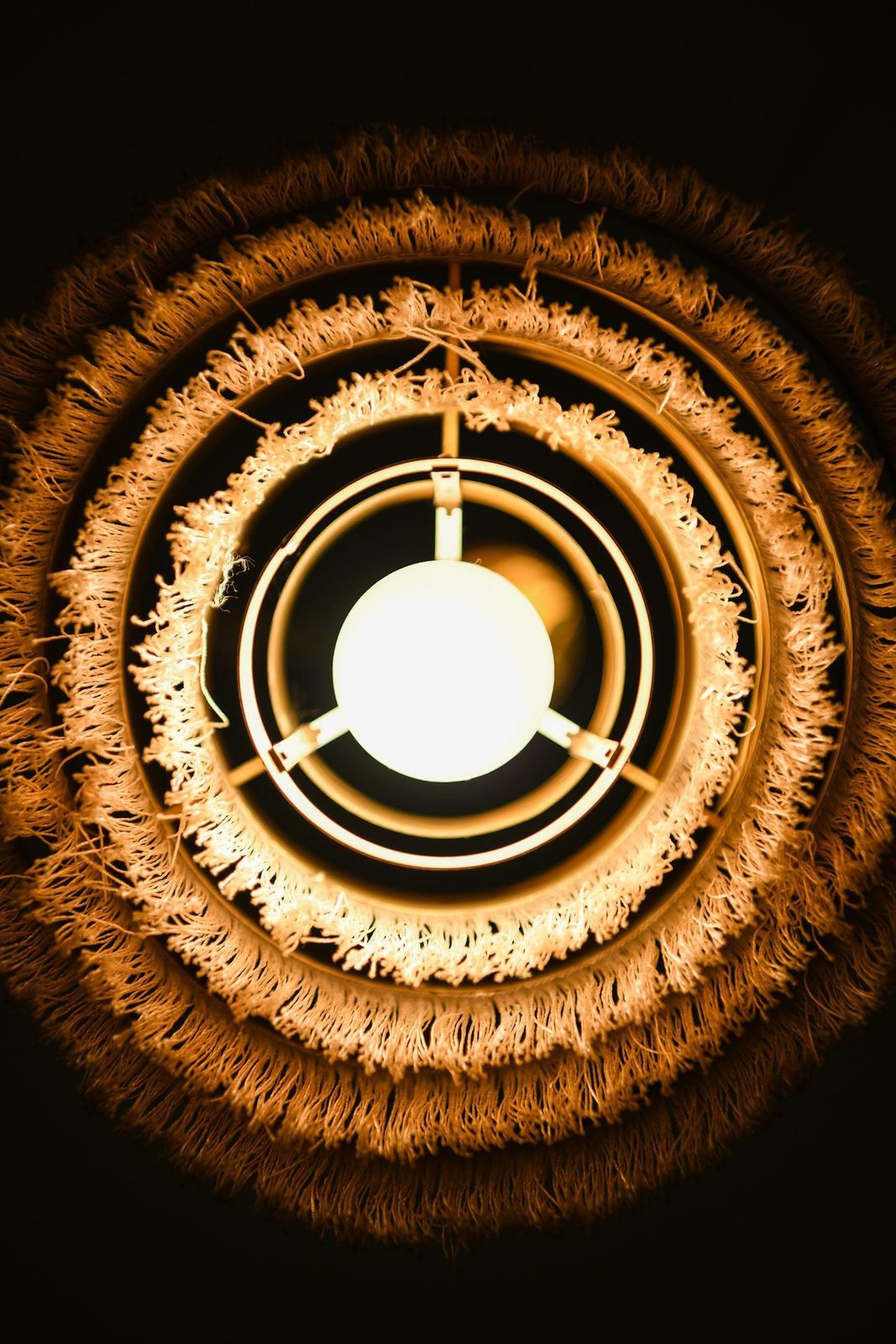 Ceiling Lamp In Brass And Silk Fringes By Hans Agne Jakobsson, 1950's photo 2973.0