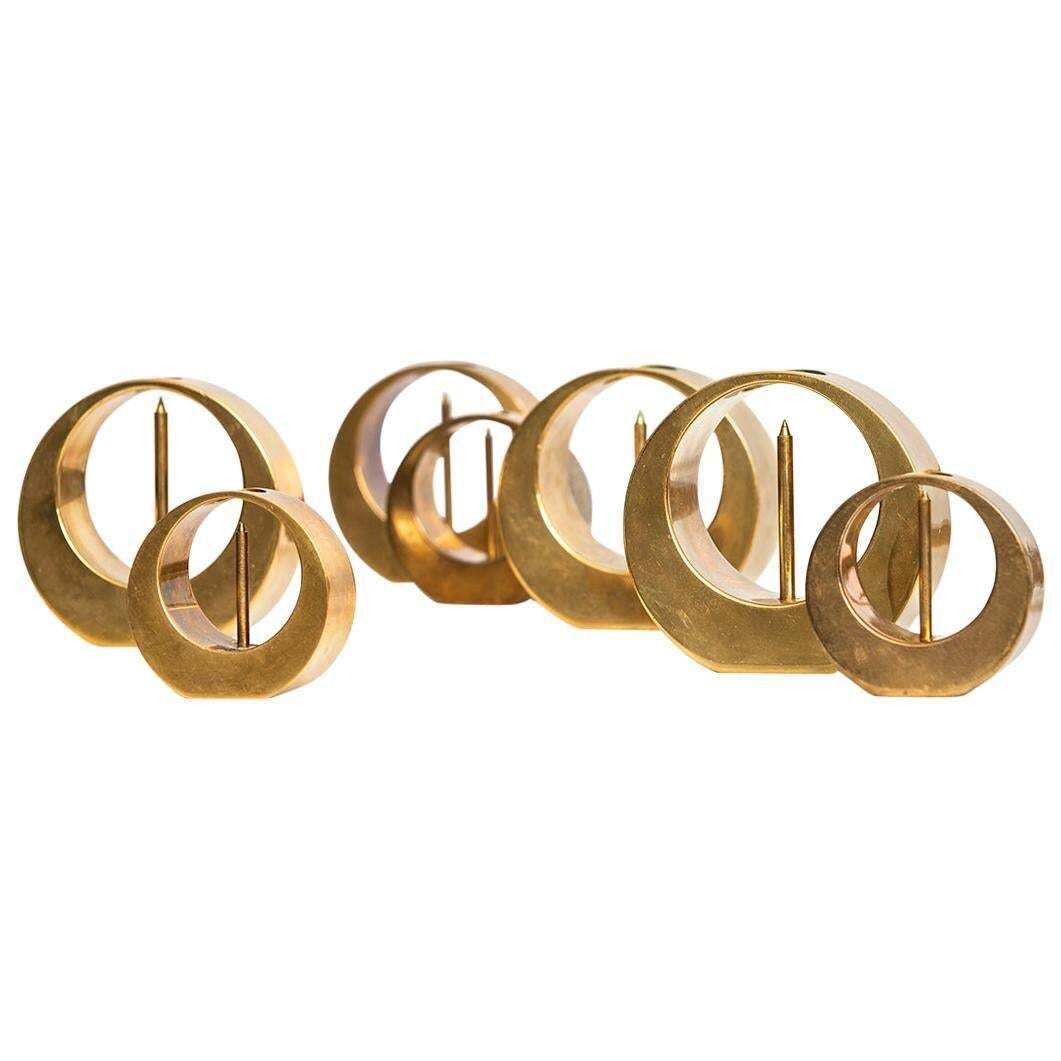 Arthur Pe Candlesticks In Brass Produced In His Own Studio Kolbäck In Sweden