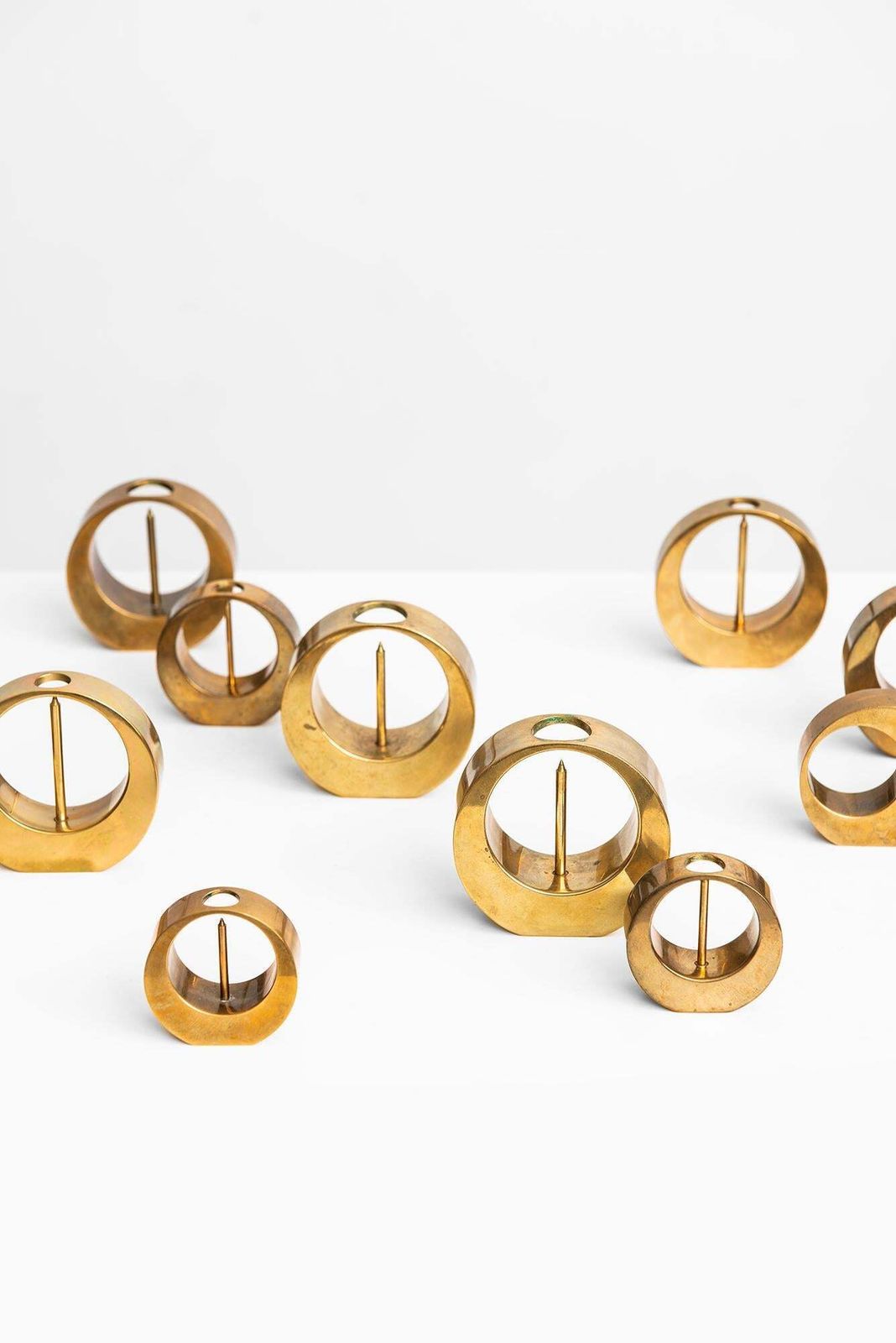 Arthur Pe Candlesticks In Brass Produced In His Own Studio Kolbäck In Sweden photo furniture