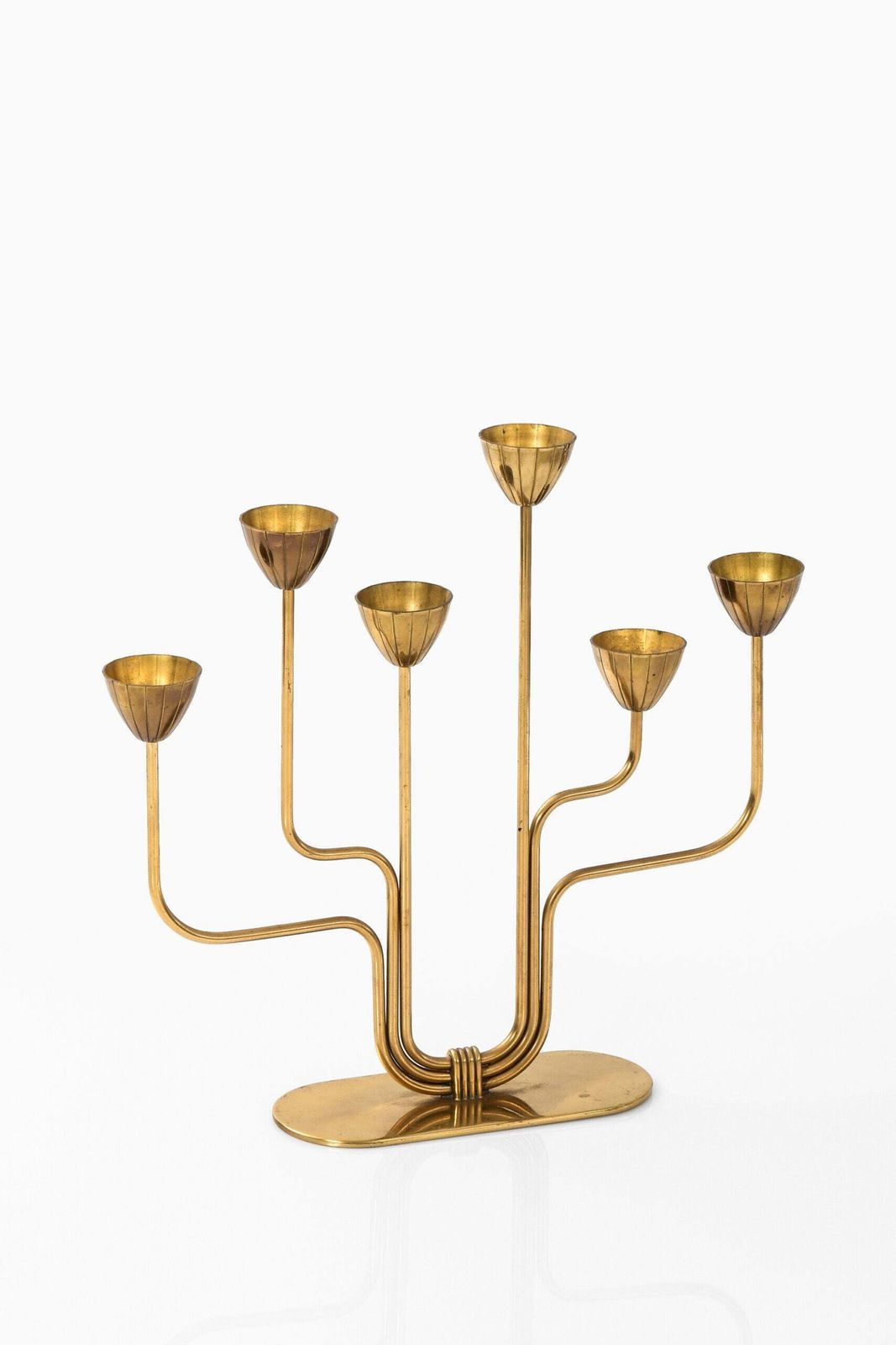 Gunnar Ander Candlestick Produced By Ystad Metall In Sweden photo for sale