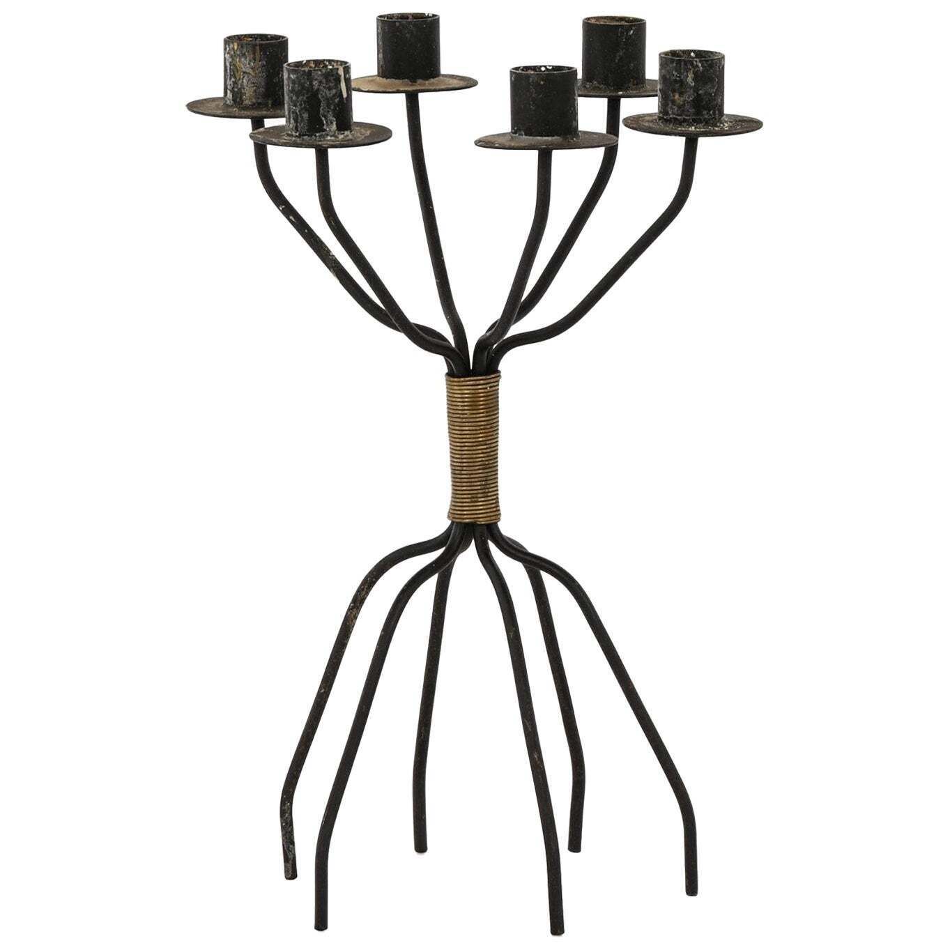 Svend Aage Holm Sørensen Candlestick Produced By Holm Sørensen Co. In Denmark