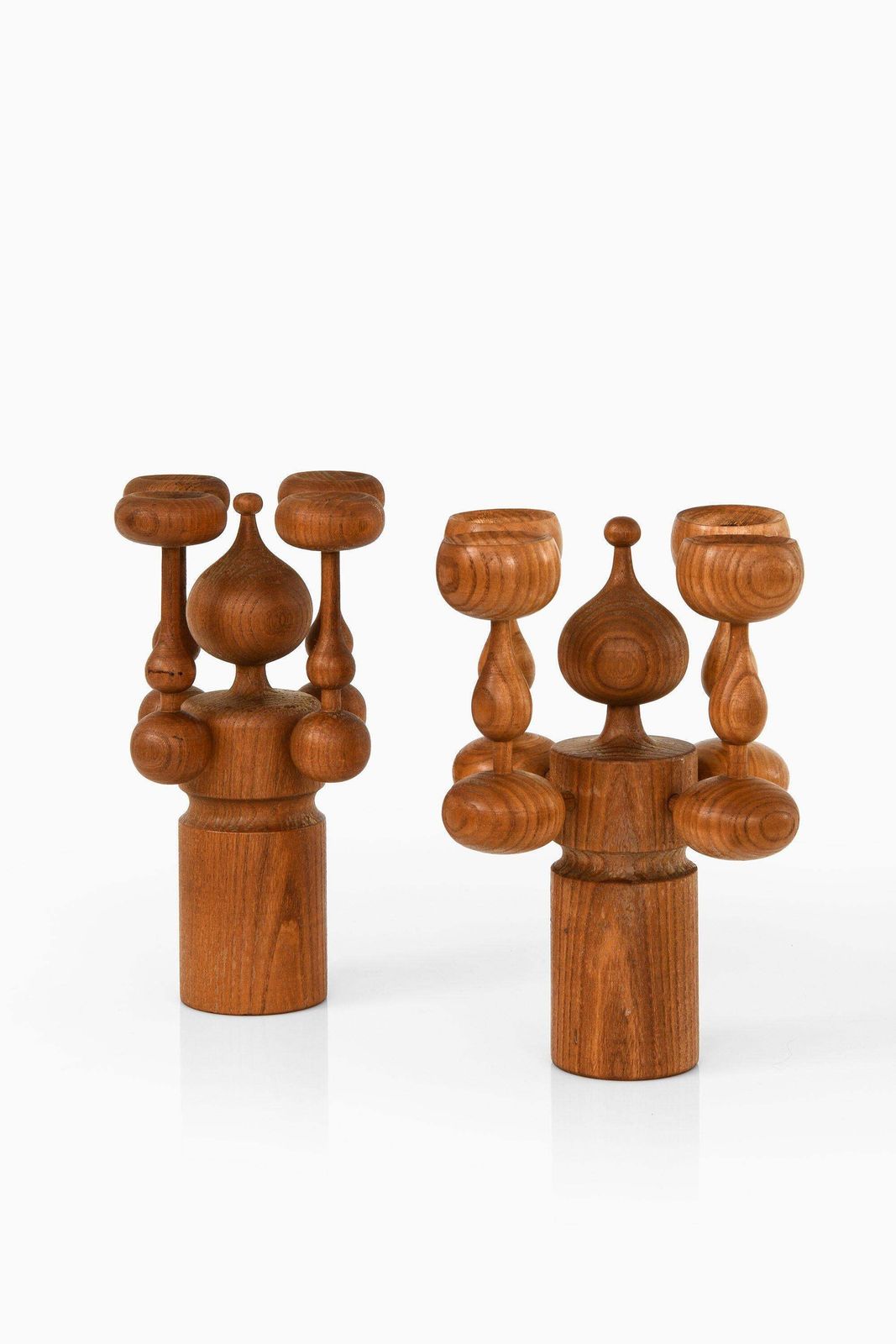 Pair Of Candlesticks In Teak By Erik Höglund, 1950's photo furniture