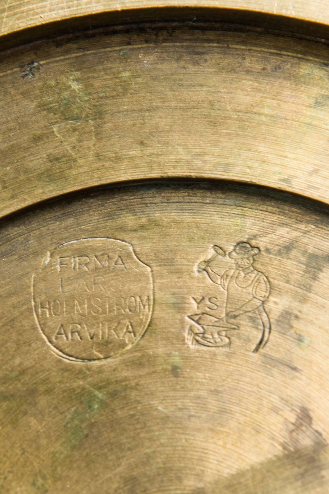 Lars Holmström Candlestick In Brass By Lars Holmström In Arvika, Sweden photo vinterior