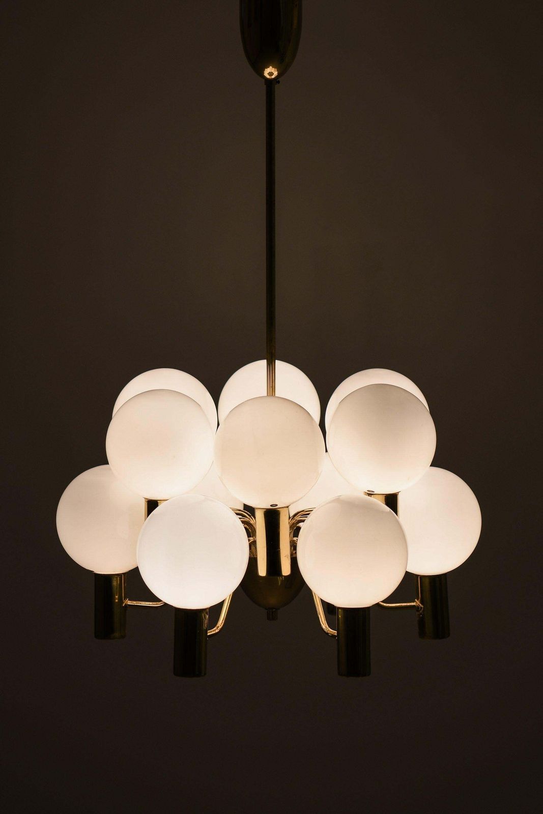 Ceiling Lamp In Brass And Glass By Hans Agne Jakobsson, 1960's photo 5521.0
