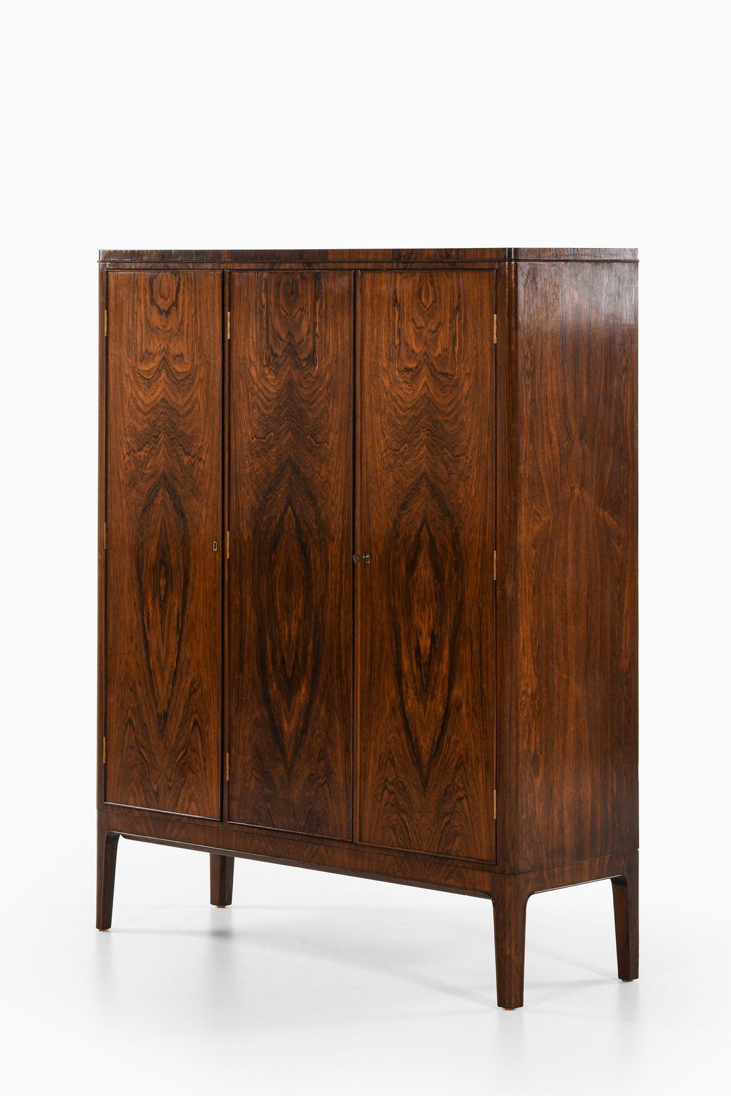 Rare Cabinet In Rosewood, Mahogany And Brass, 1930's photo furniture