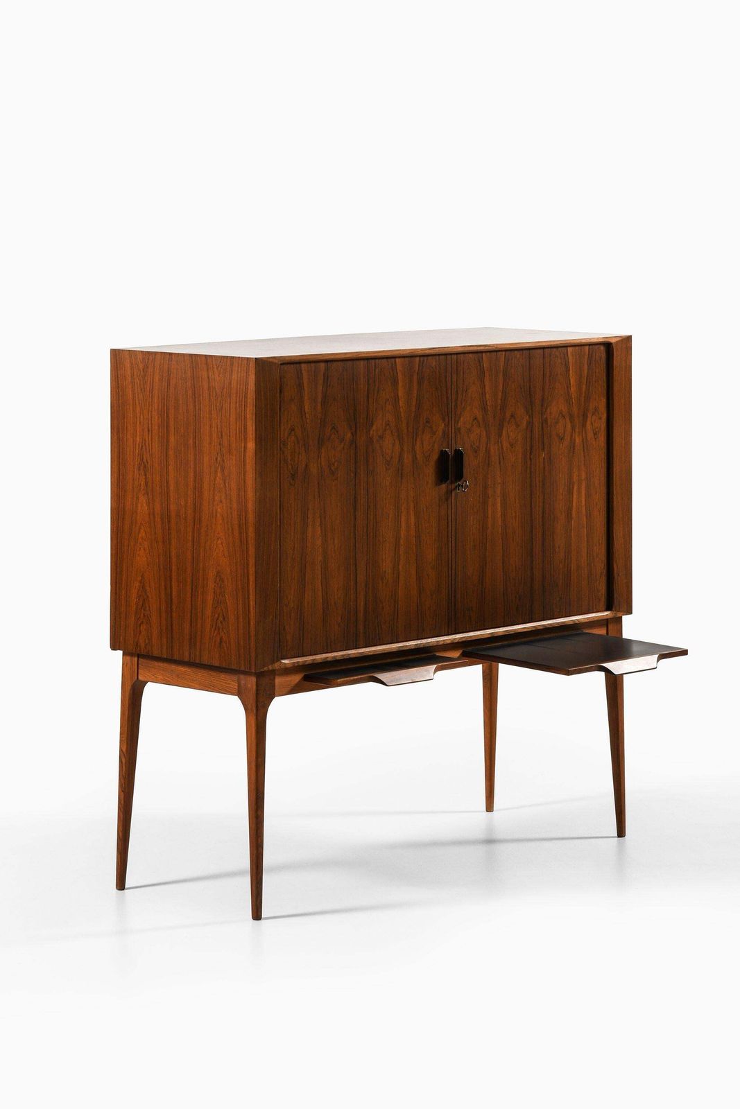 Bar Cabinet With Tambour Doors In Rosewood And Brass By Kurt østervig, 1960's photo furniture