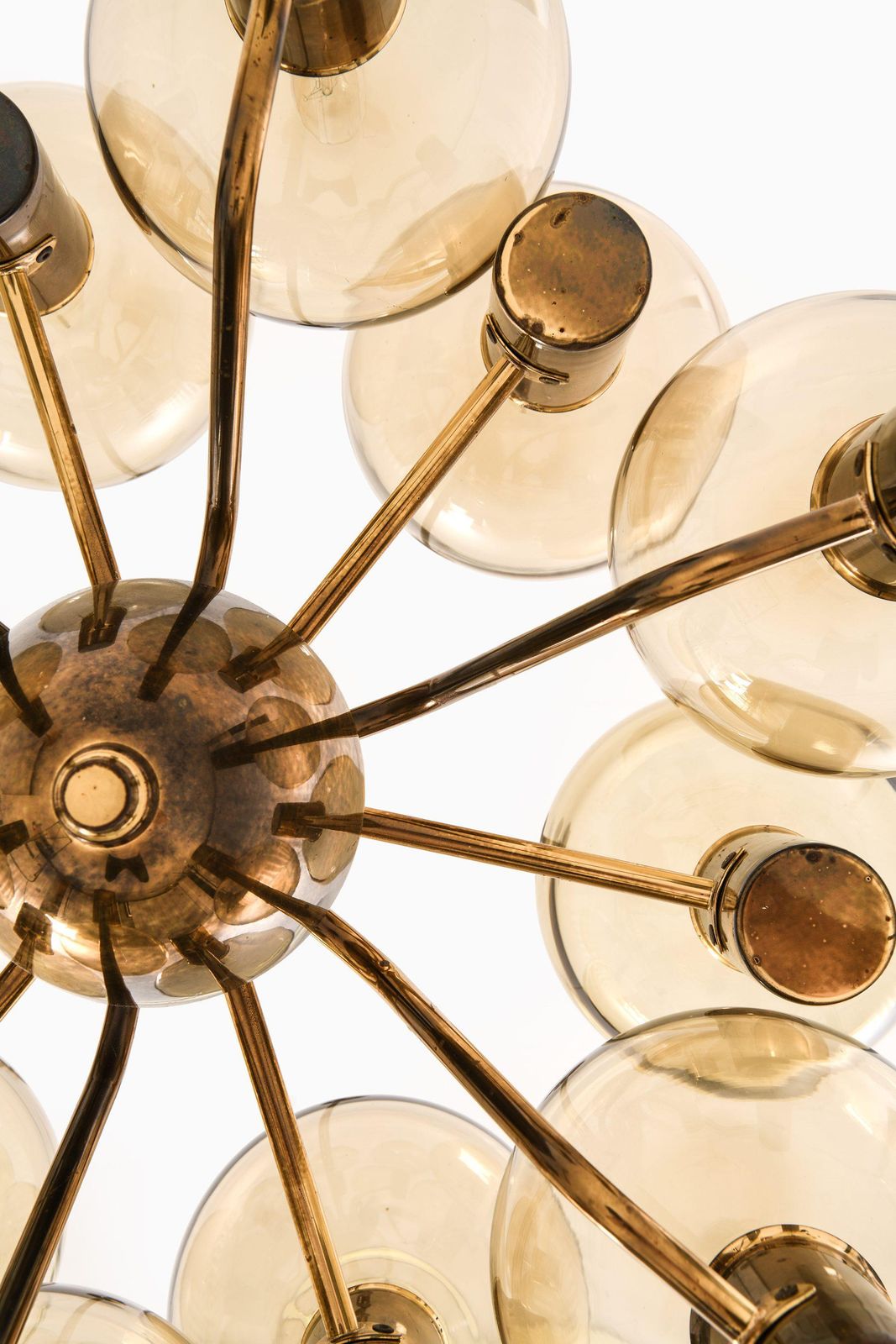 photo furniture Ceiling Lamp In Brass And Glass By Hans Agne Jakobsson, 1960's