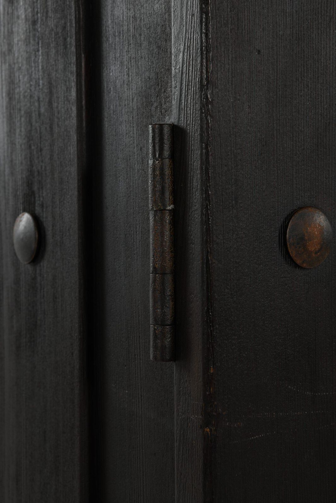Unique Cabinet In Black Pine With Iron Fittings By Axel Einar Hjorth, 1930's photo buy