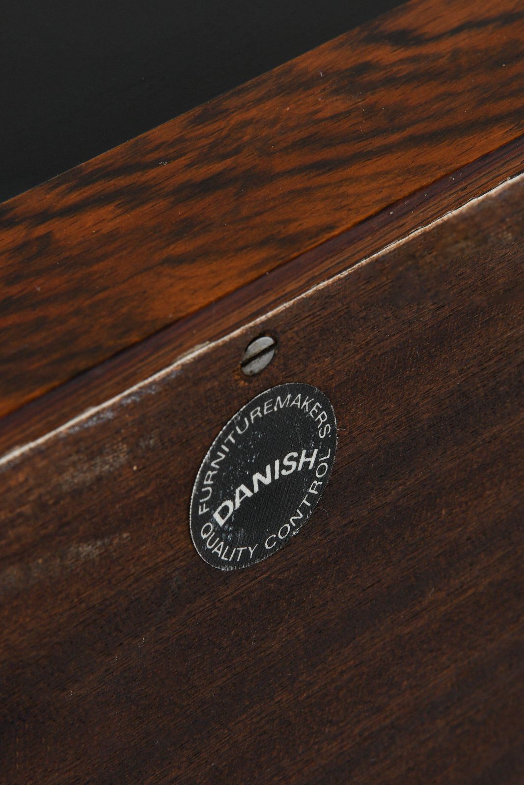 Bar Cabinet In Rosewood, Black Formica By Helge Vestergaard Jensen, 1950's photo buy