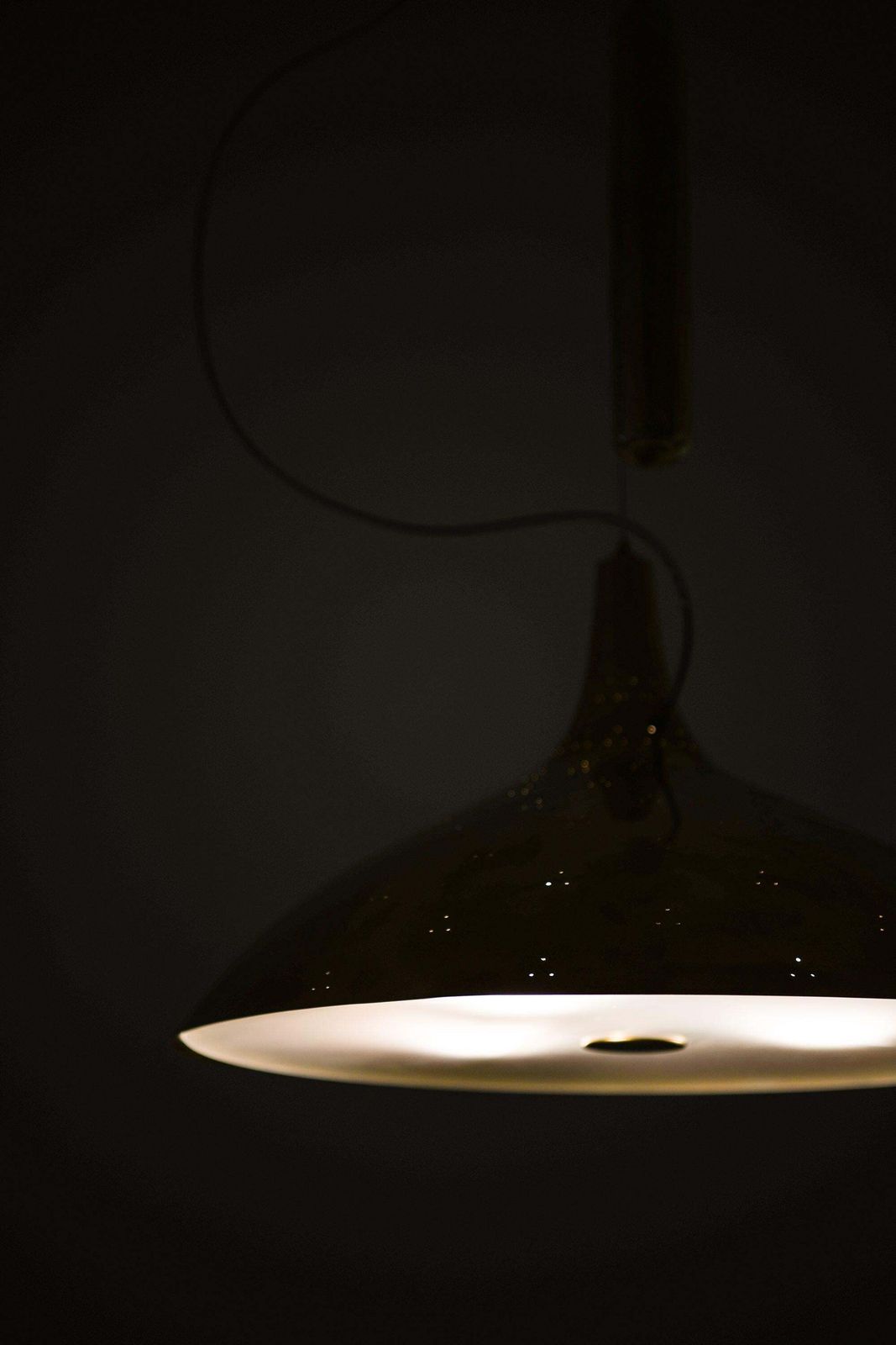 Ceiling Lamp In Brass And Glass By Paavo Tynell, 1950's photo buy