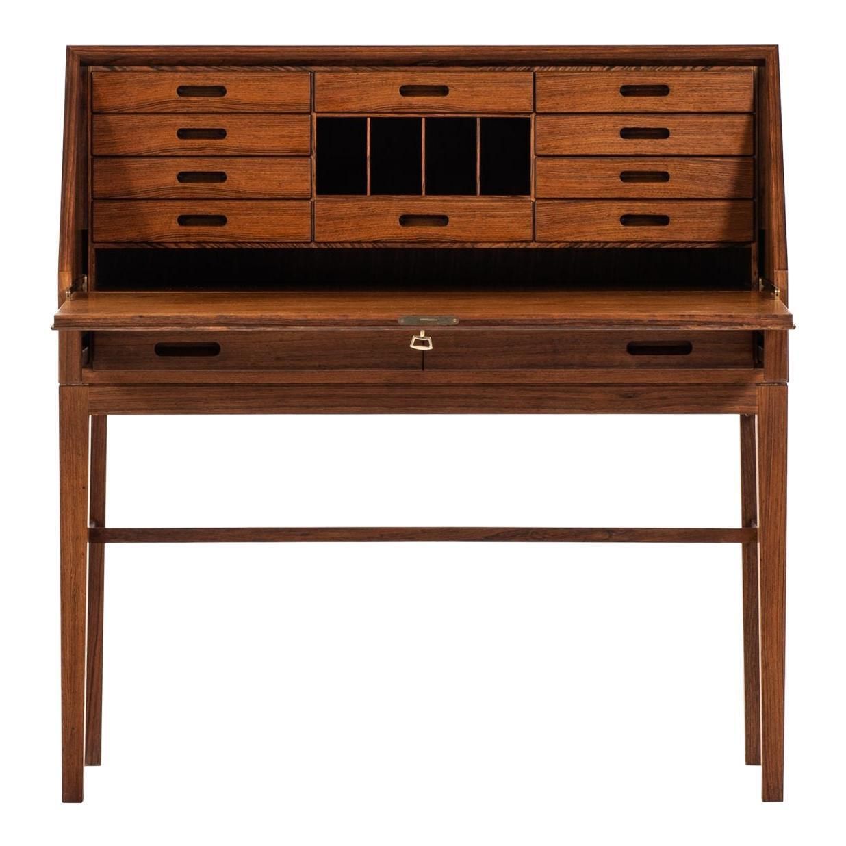 Kai Winding Bureau / Secretaire Produced By Cabinetmaker P. Jeppesen In Denmark