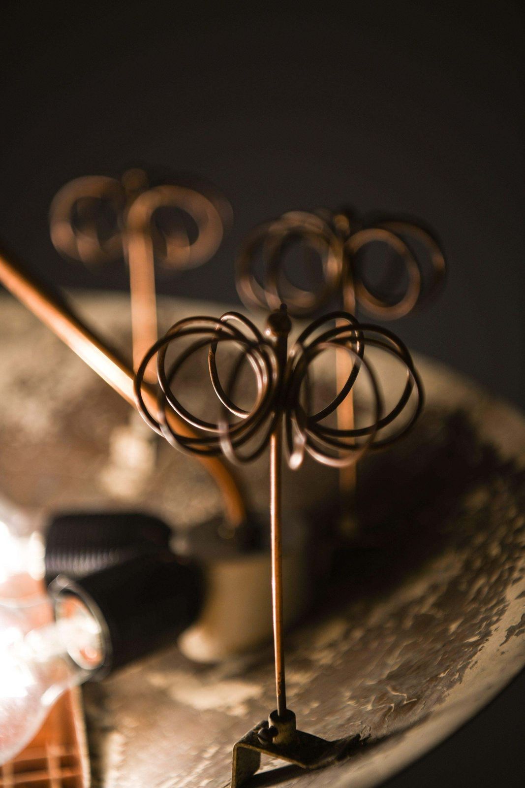 photo buy Ceiling Lamp In Copper And Brass By Paavo Tynell, 1940's, Taito Oy