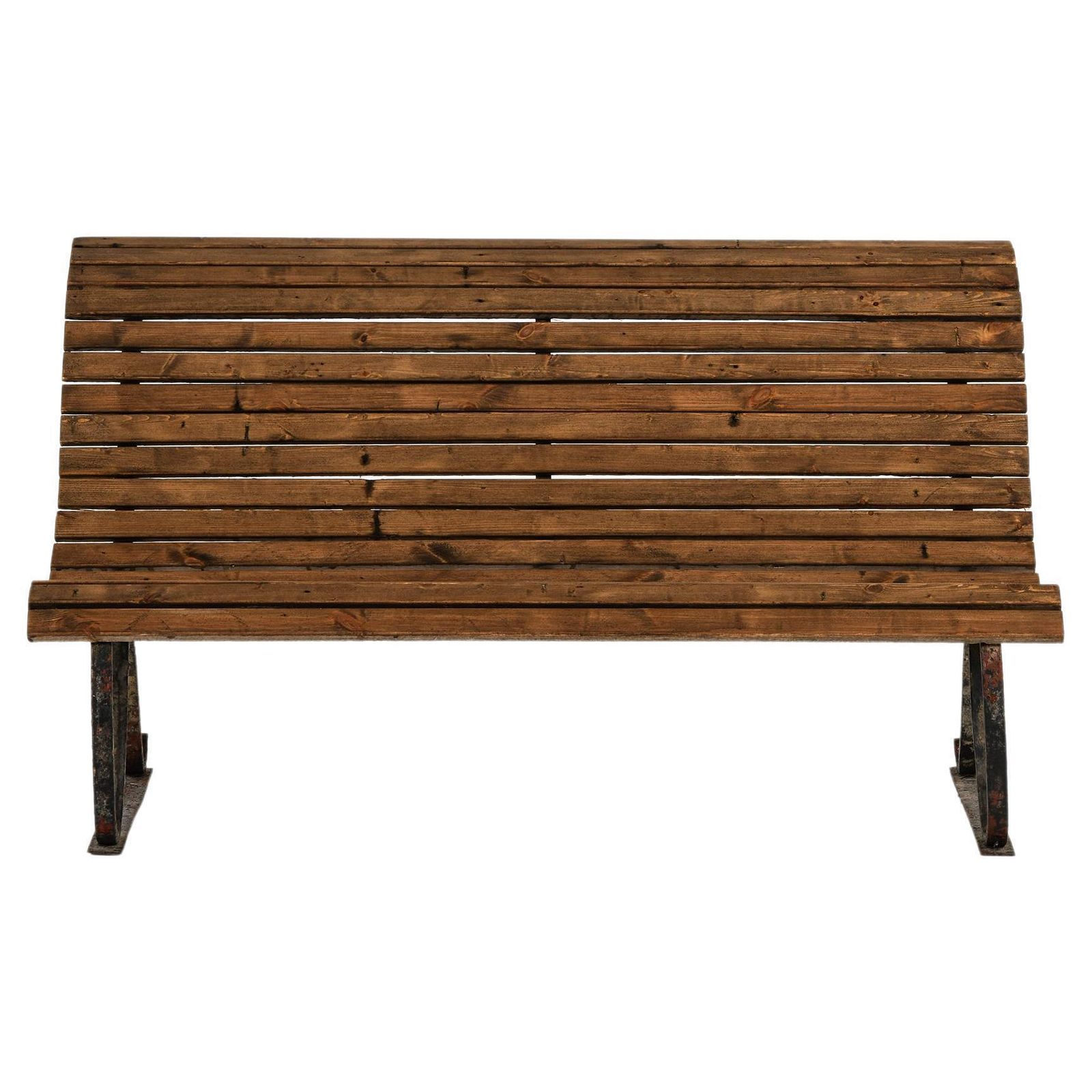Garden Sofa In Cast Iron And Wood, 1940's