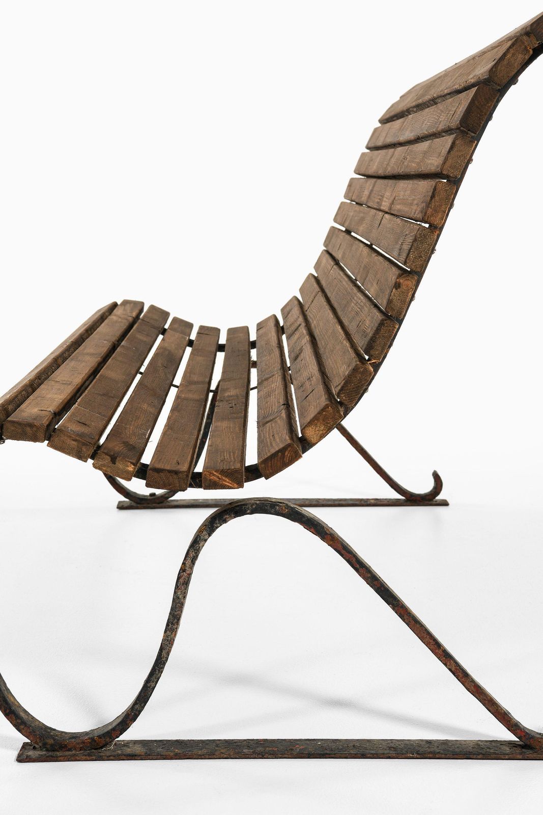 Garden Sofa In Cast Iron And Wood, 1940's photo 5521.0