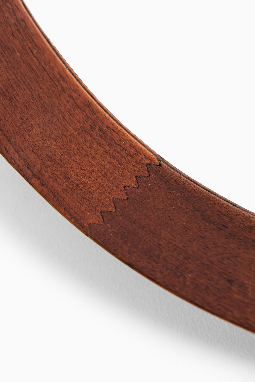Round Mirror In Teak Produced By Glas & Trä Hovmantorp In Sweden photo for sale