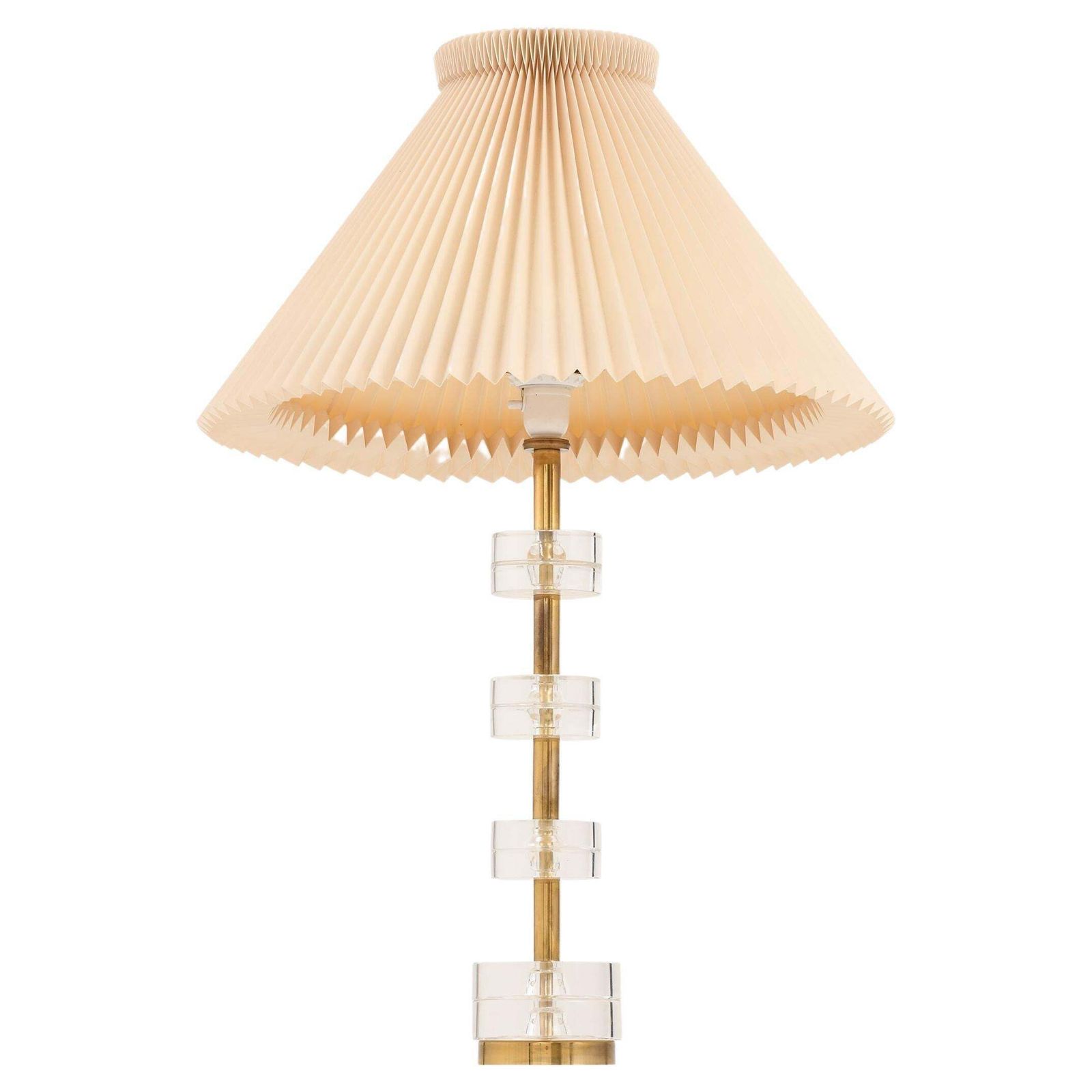 Table Lamp In Brass And Glass By Carl Fagerlund, 1960′S