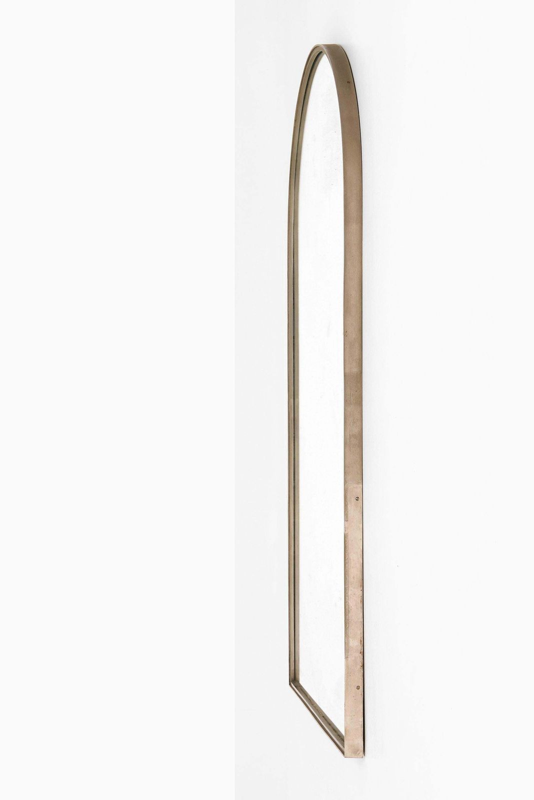 Rare And Large Mirror In Nickel Plated Steel, 1950's photo furniture