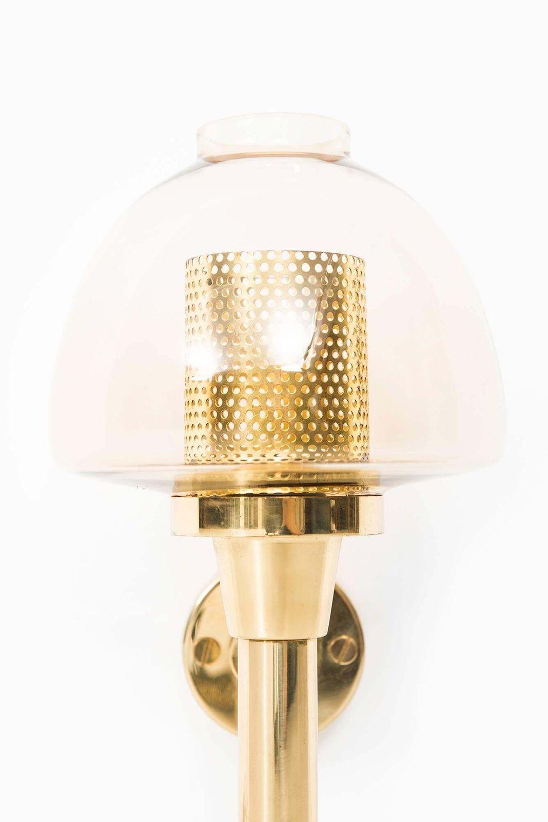 Hans Agne Jakobsson Wall Lamp In Brass And Glass photo for sale