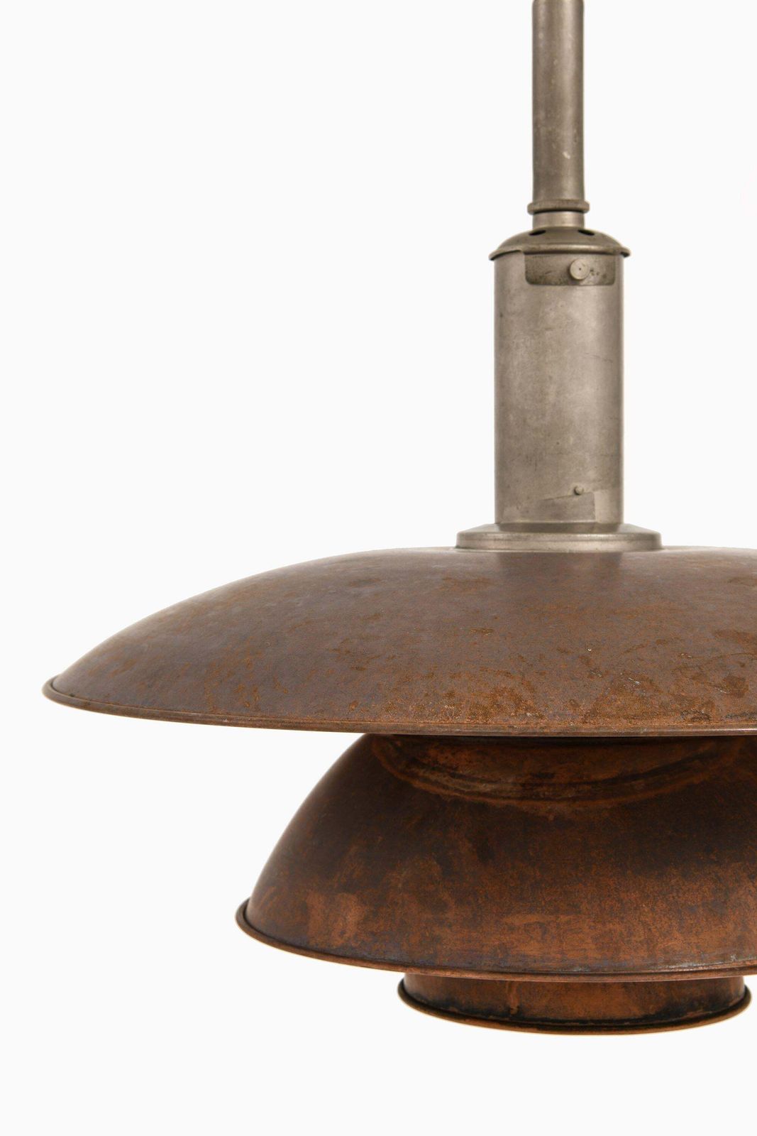 Ceiling Lamp In Copper And Nickel Plated Steel By Poul Henningsen, 1920's photo Lighting