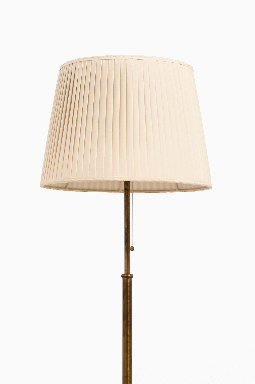Height Adjustable Floor Lamp In Brass And Lamp Shade By Josef Frank, 1950's photo furniture