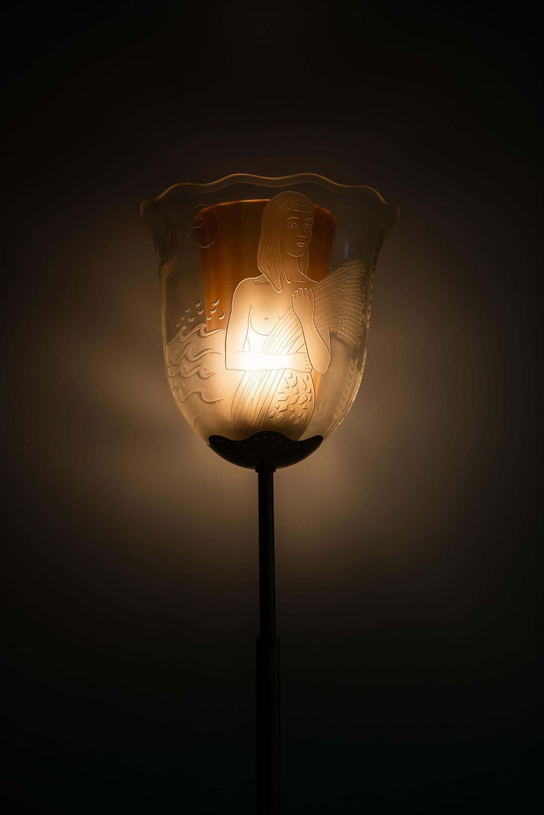 Bo Notini Floor Lamp Model No G4 Produced By Glössner & Co. In Sweden photo vintage