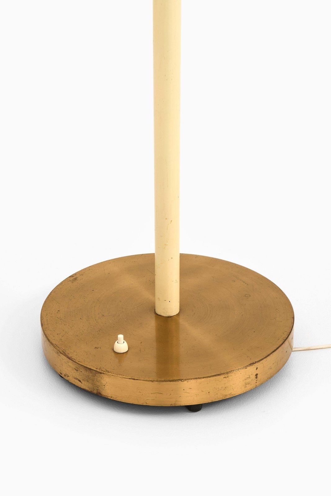 Floor Lamp In Double Glass Shades And Brass By Bo Notini, 1940’s photo vinterior