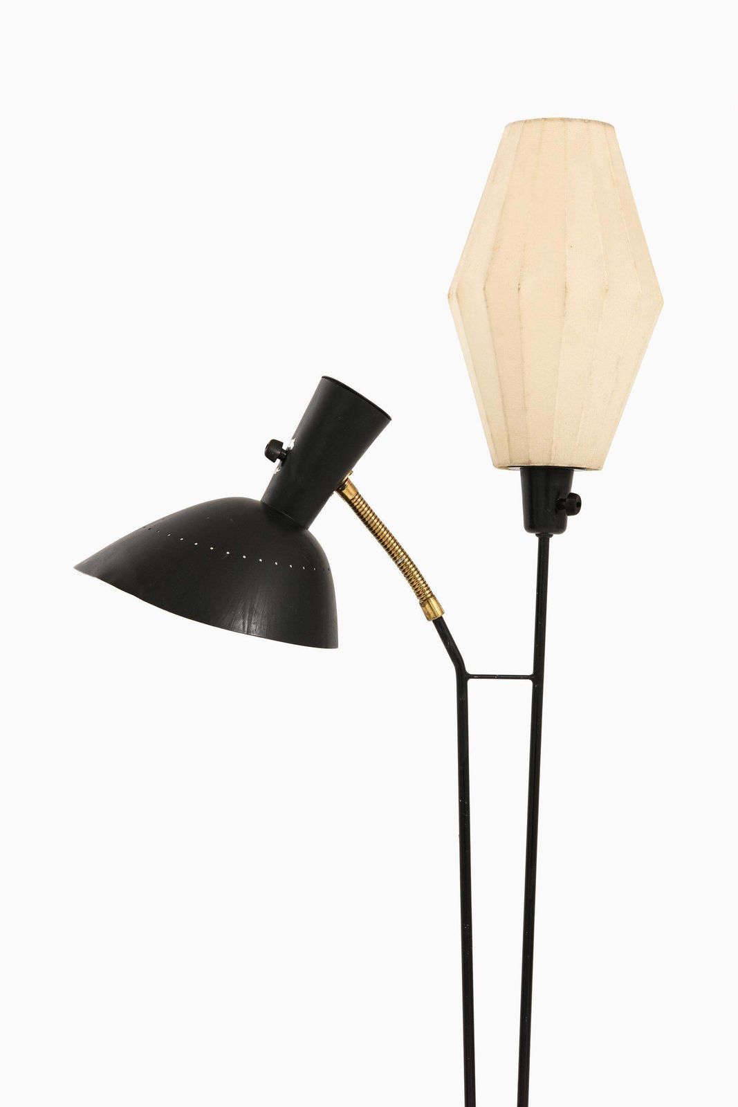 Floor Lamp In Black Lacquered Metal By Hans Bergström, 1950's photo furniture