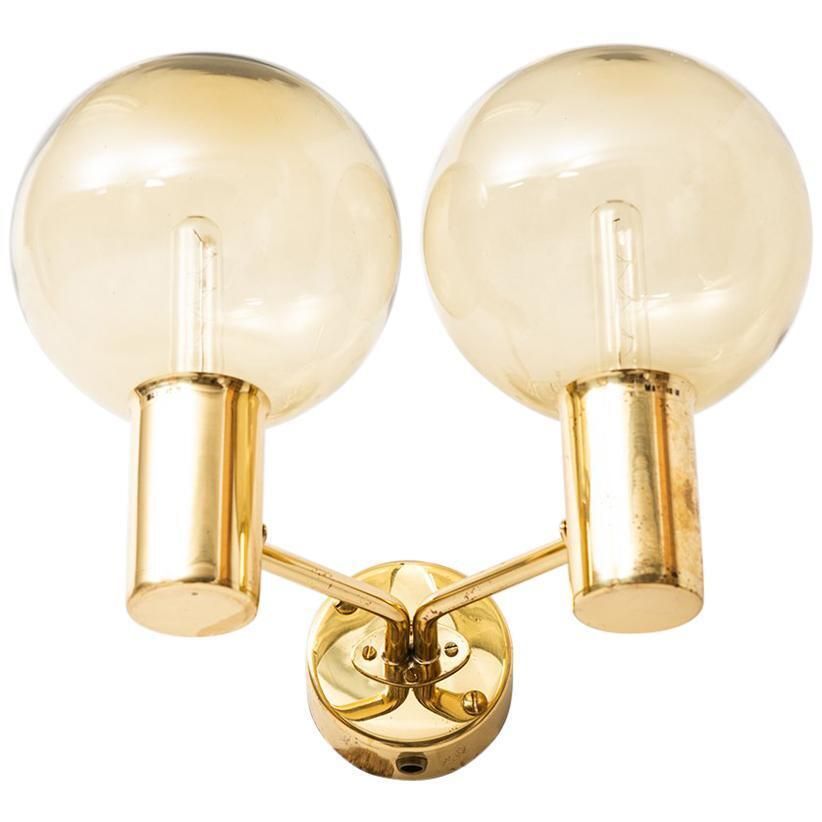 Hans Agne Jakobsson Wall Lamps Model V 149 In Brass And Glass