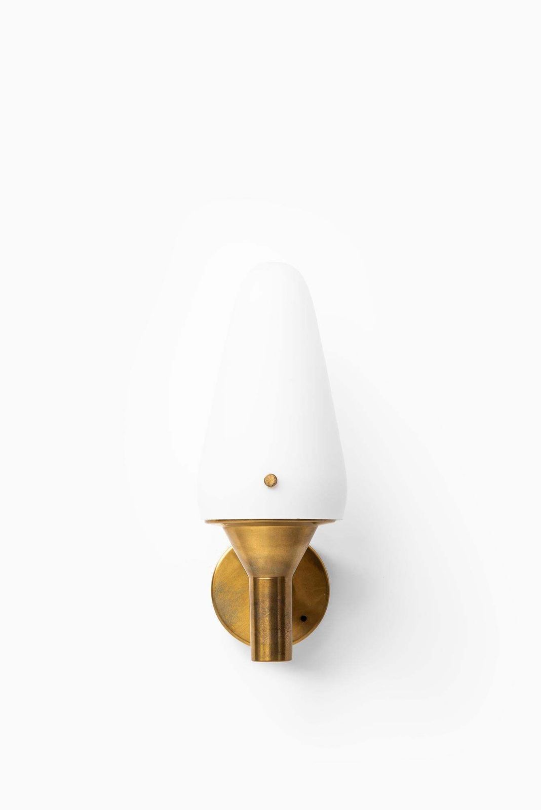 Hans Agne Jakobsson Wall Lamps In Brass And Opaline Glass photo furniture