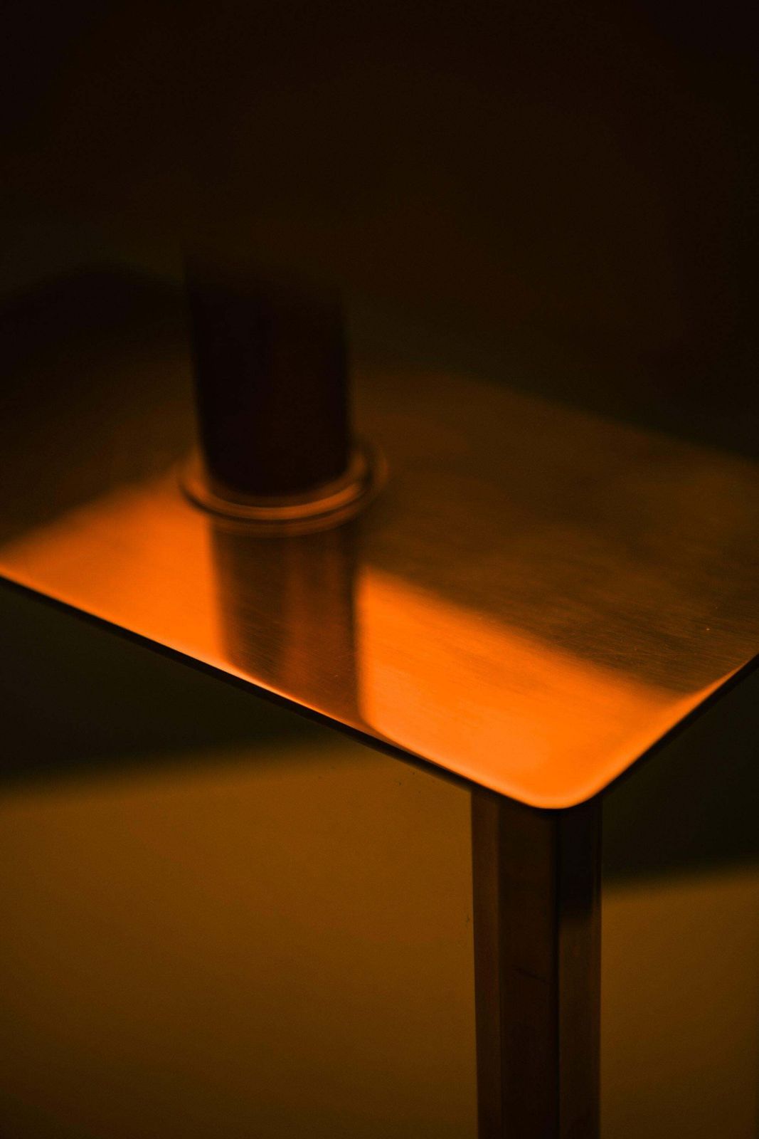 Lighting Pair Of Bergboms Table Lamps In Brass, Mirrored Glass And Silk Shades, 1970's photo
