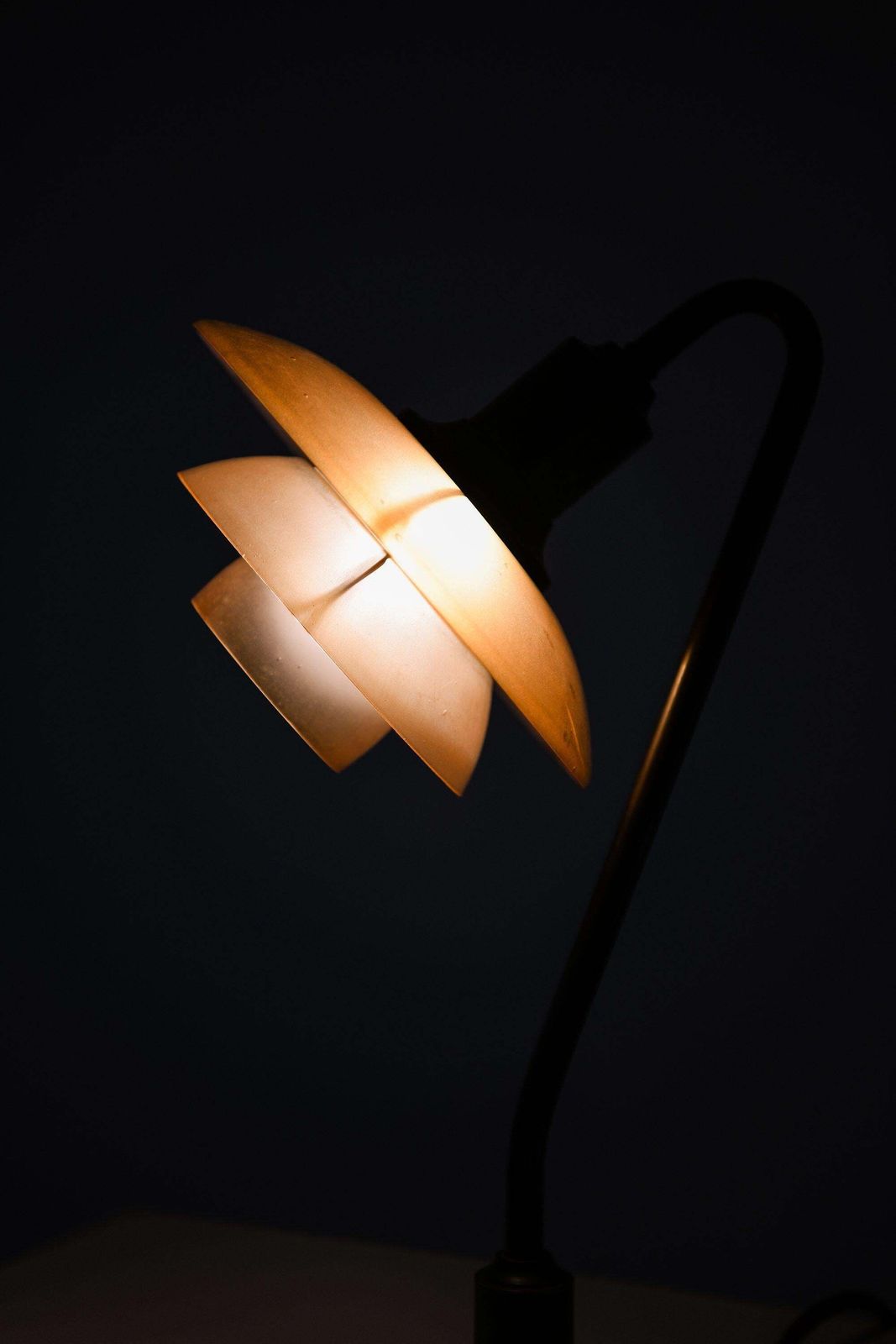 Lighting Table Lamp In Browned Brass Frame By Poul Henningsen, 1931 1933 photo