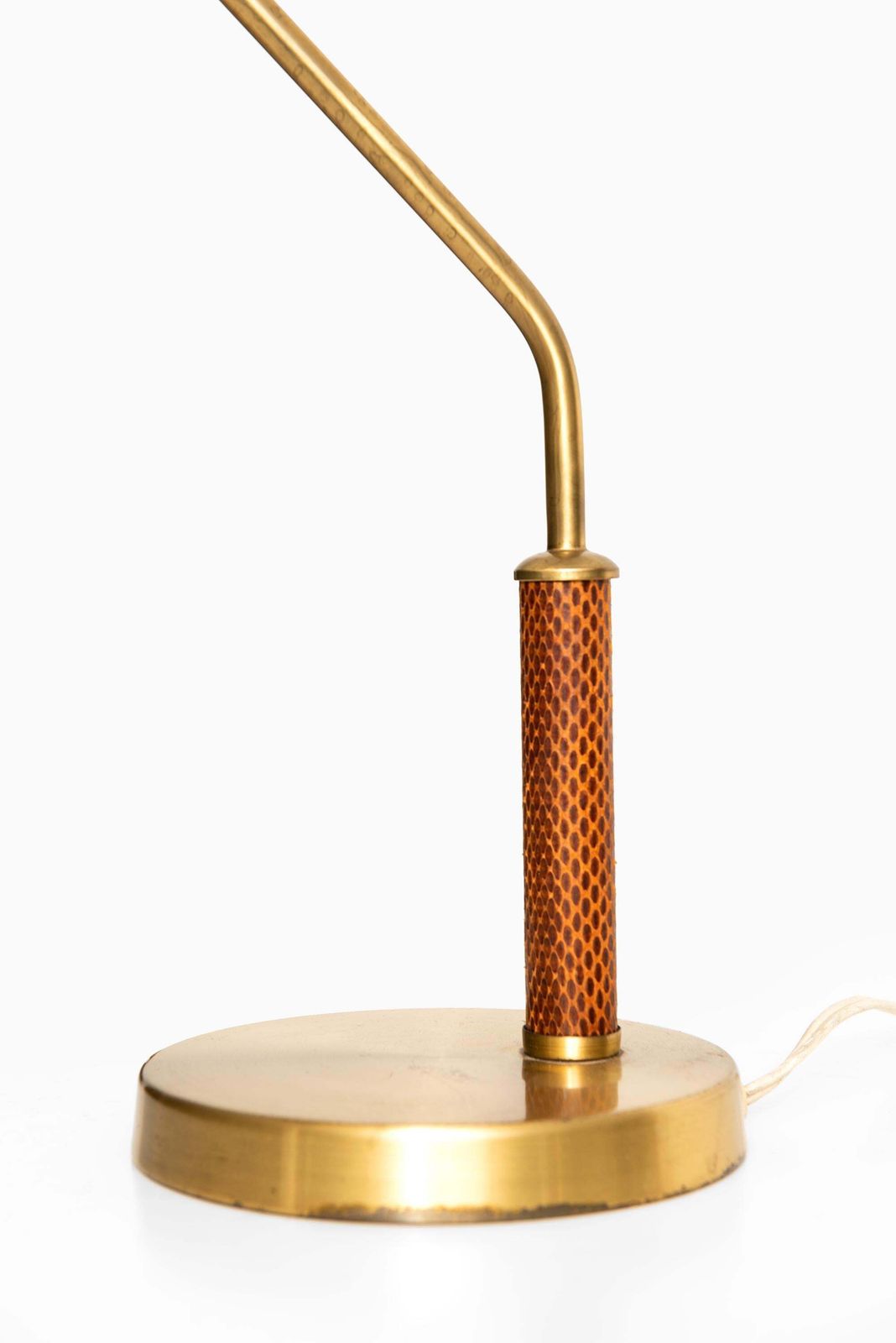 Table Lamp In Brass And Snakeskin Produced By Ab E. Hansson & Co In Sweden photo furniture