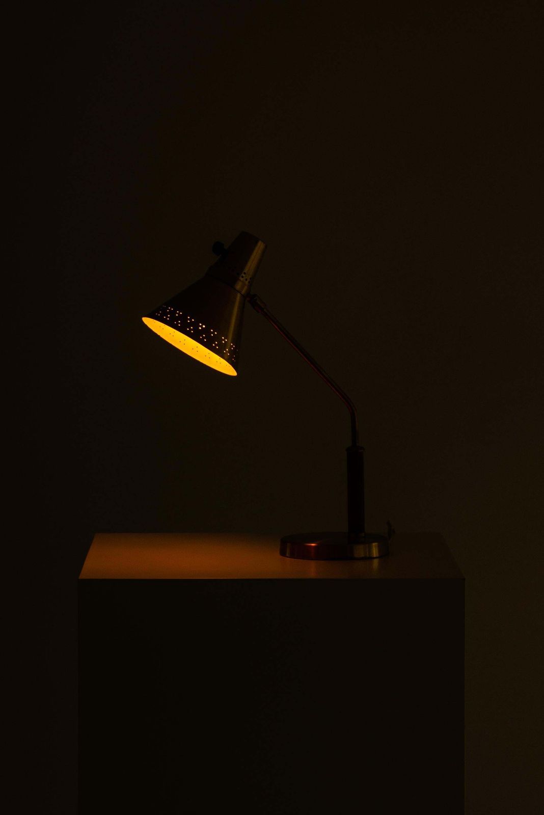 Table Lamp In Brass And Snakeskin Produced By Ab E. Hansson & Co In Sweden photo vinterior
