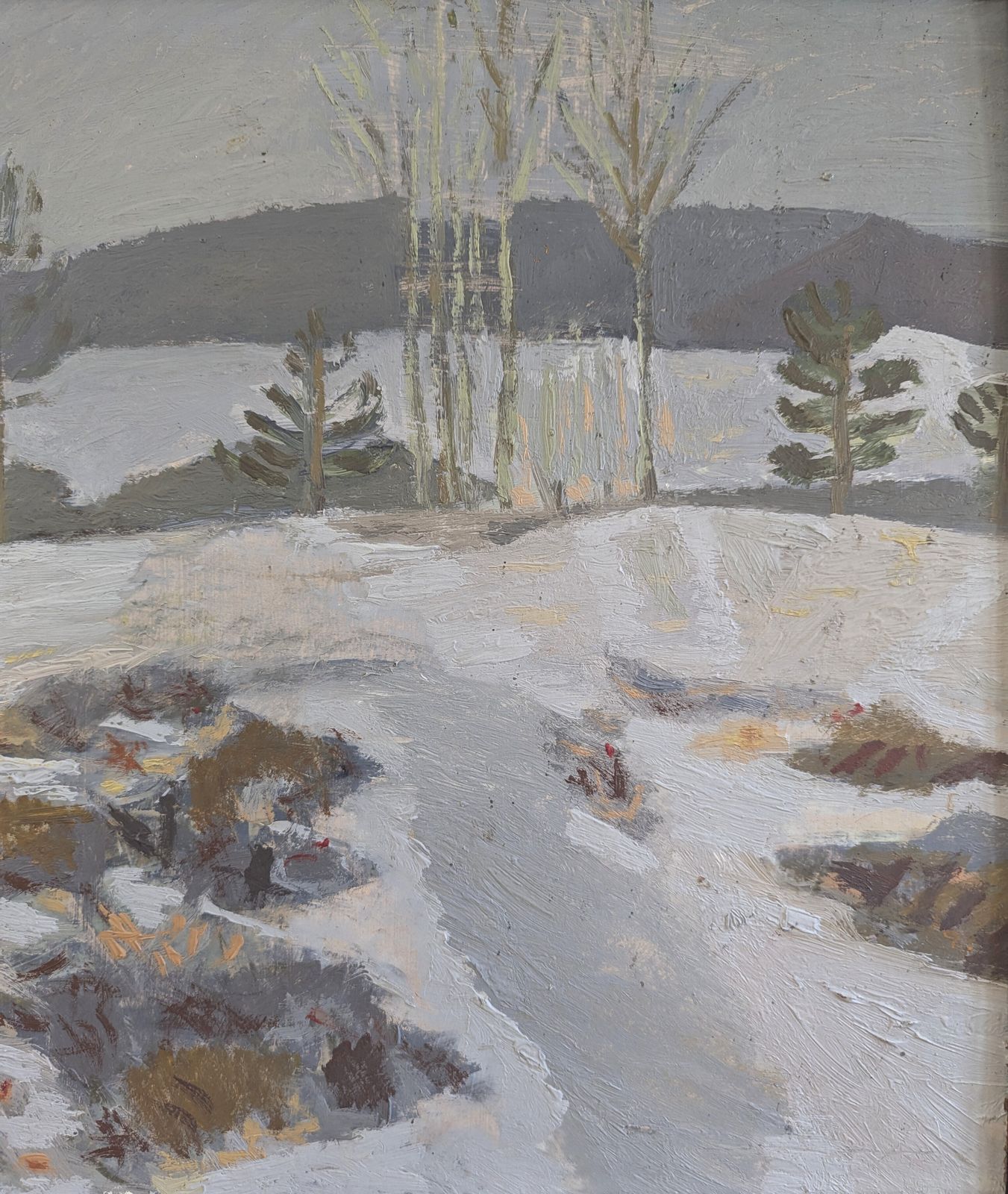 photo furniture Quiet Season, Oil Painting, Mid 20th Century