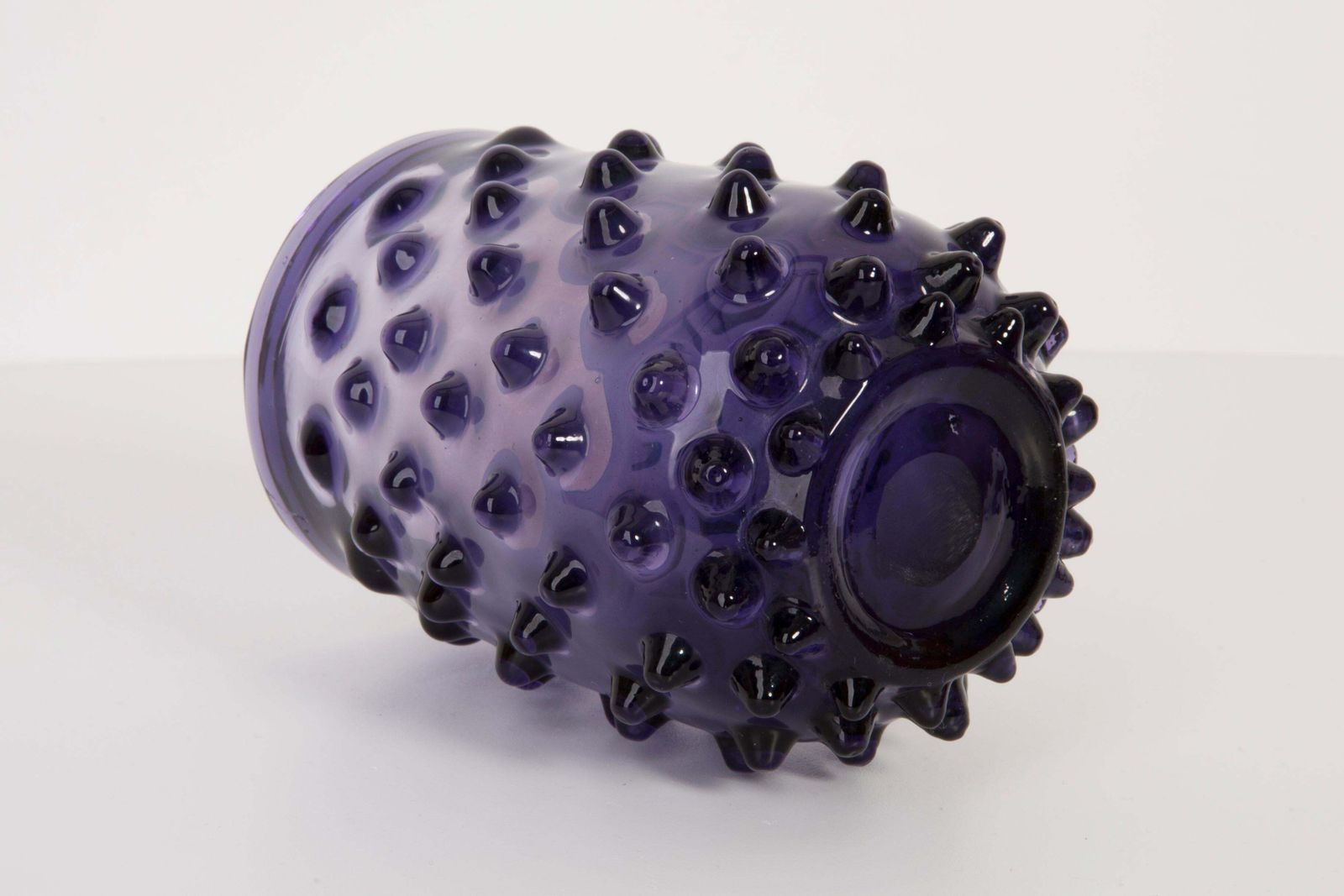 Violet Purple Glass Vase, 20th Century, Italy, 1960s photo for sale