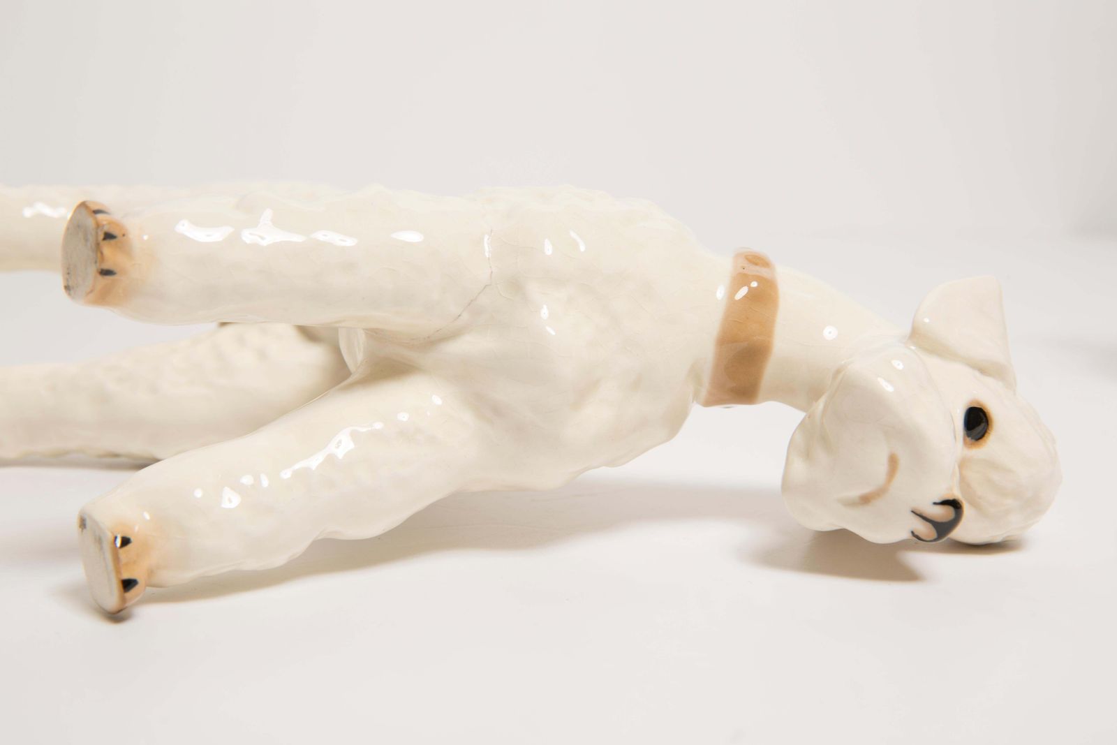 photo for sale Mid Century White Poodle Dog Sculpture II, Italy, 1960s