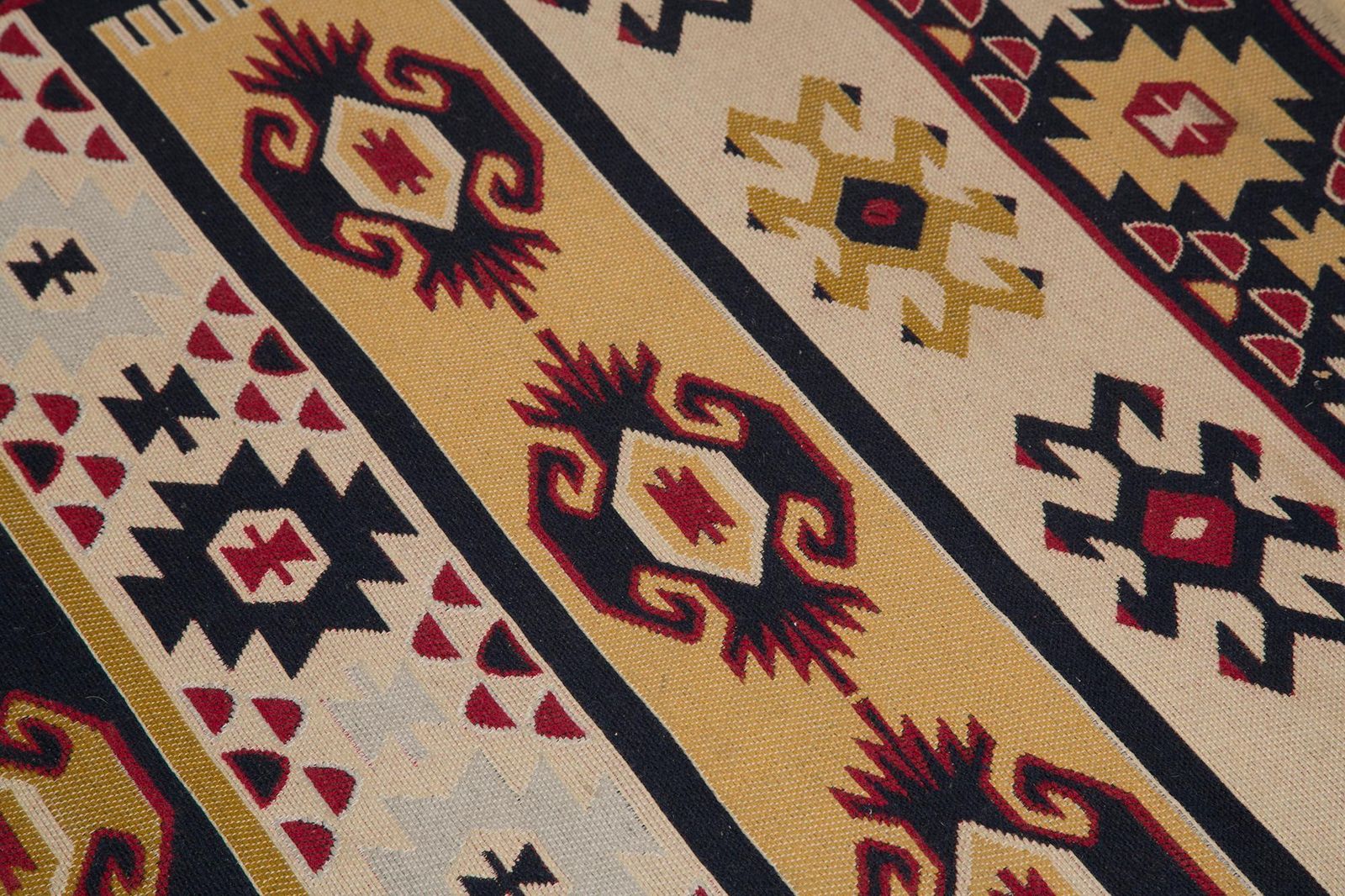 photo vintage Midcentury Boho Style Wool Carpet, 1960s